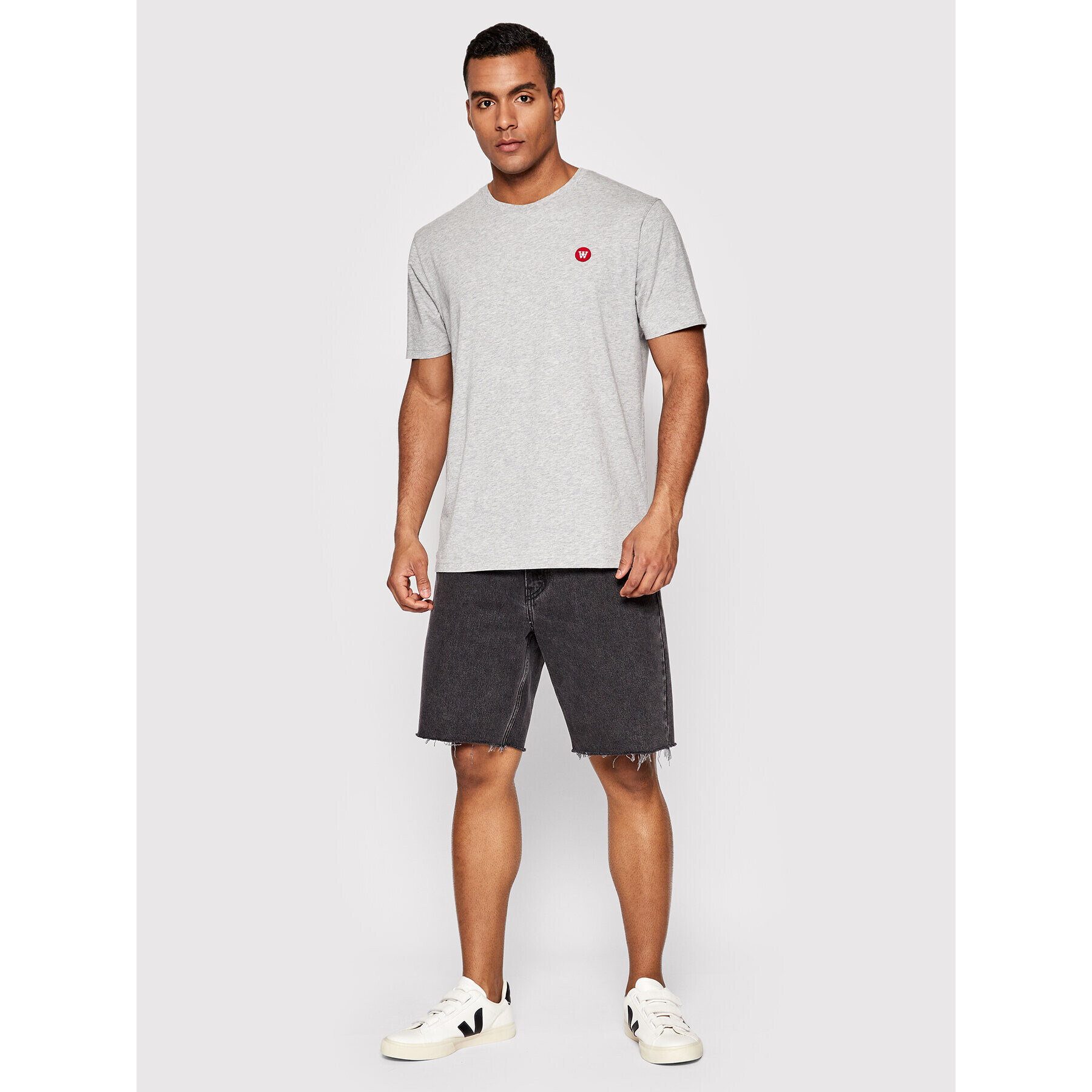 Wood Wood Тишърт Ace 10005700-2222 Сив Regular Fit - Pepit.bg