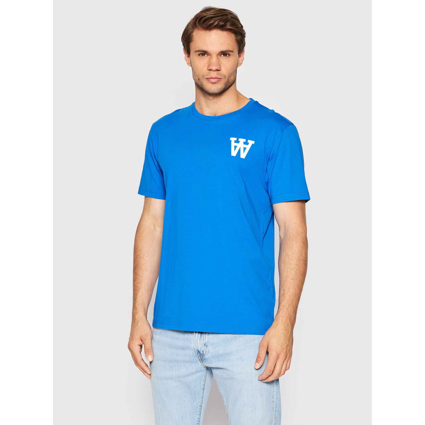 Wood Wood Тишърт Ace 10295702-2222 Син Regular Fit - Pepit.bg
