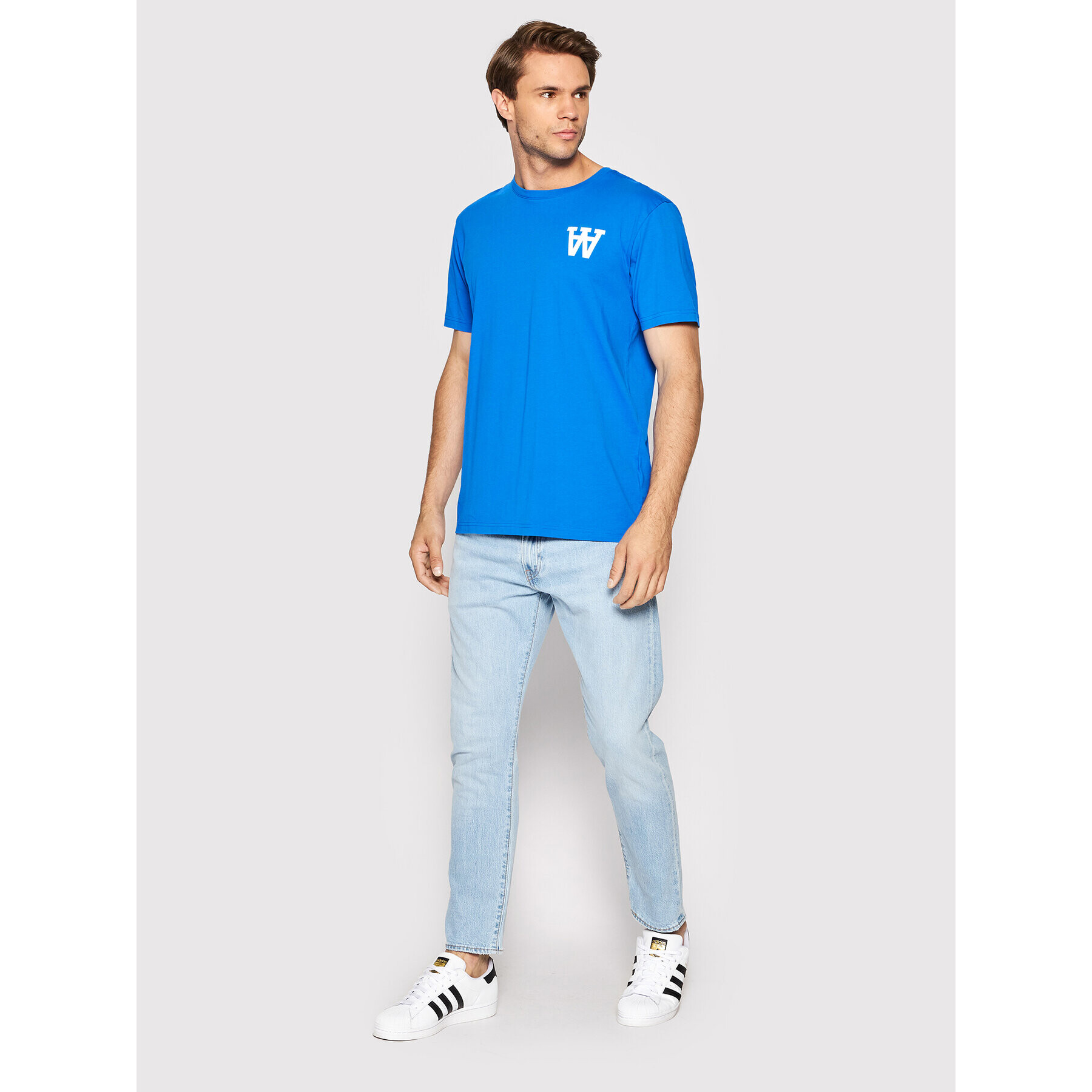 Wood Wood Тишърт Ace 10295702-2222 Син Regular Fit - Pepit.bg