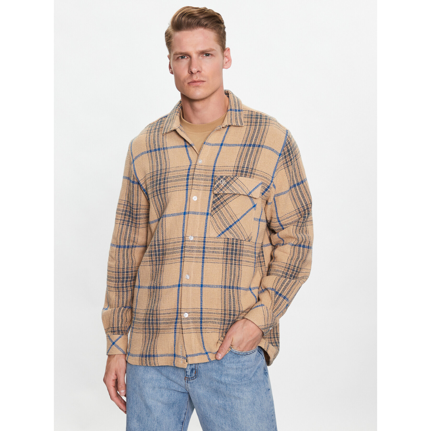 Woodbird Риза Prize Check 2316-715 Бежов Regular Fit - Pepit.bg
