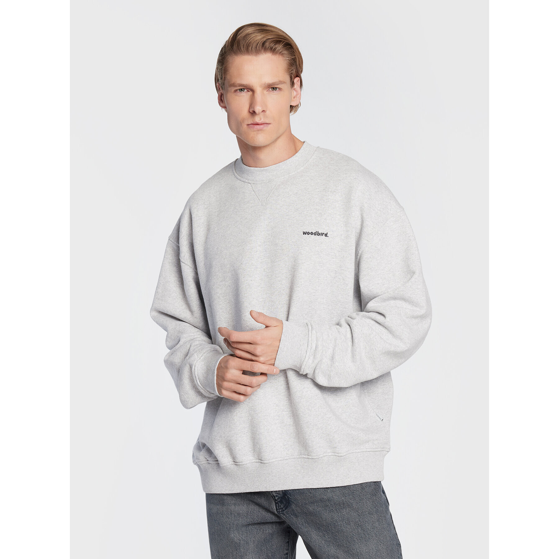 Woodbird Суитшърт Cope Base 2246-602 Сив Boxy Fit - Pepit.bg