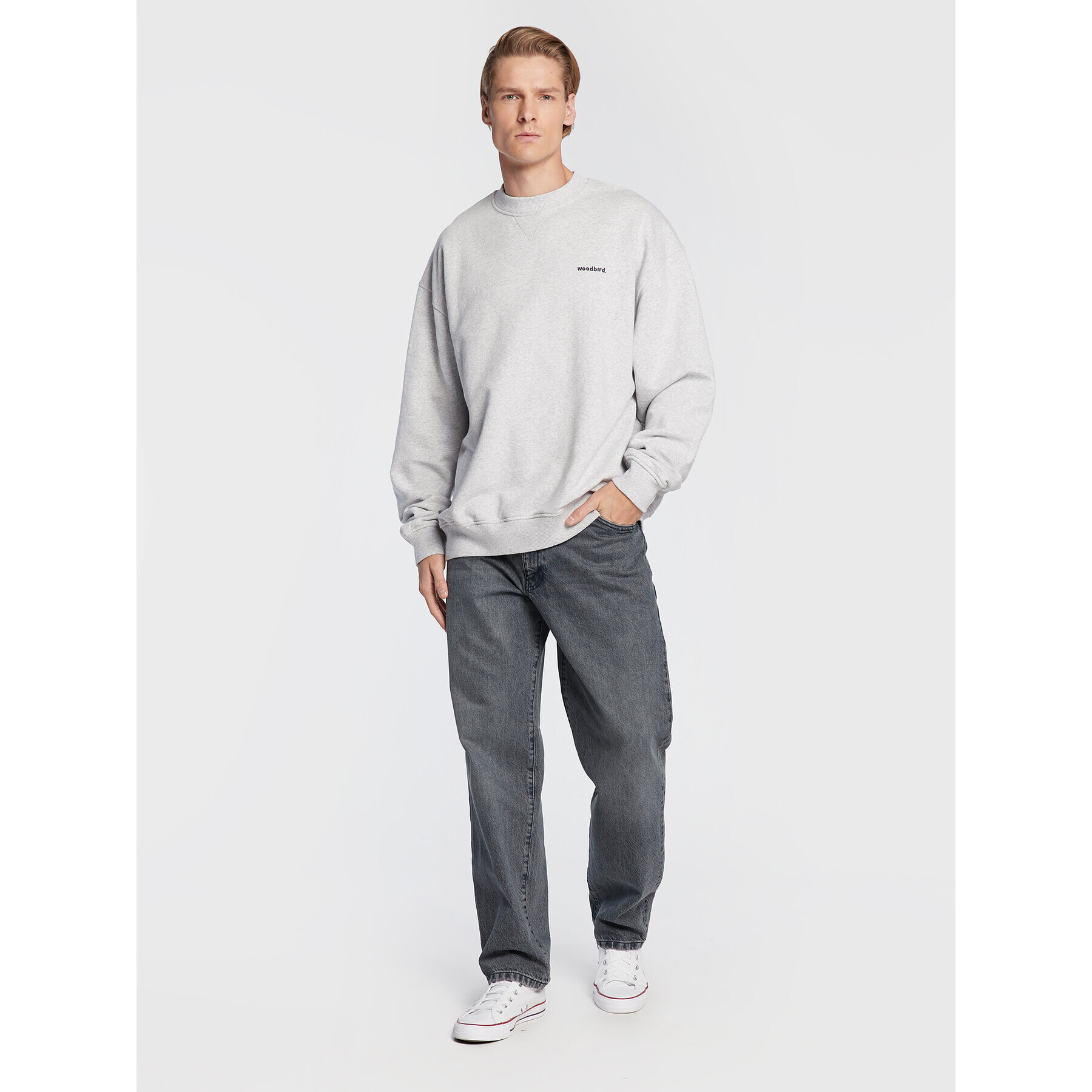 Woodbird Суитшърт Cope Base 2246-602 Сив Boxy Fit - Pepit.bg