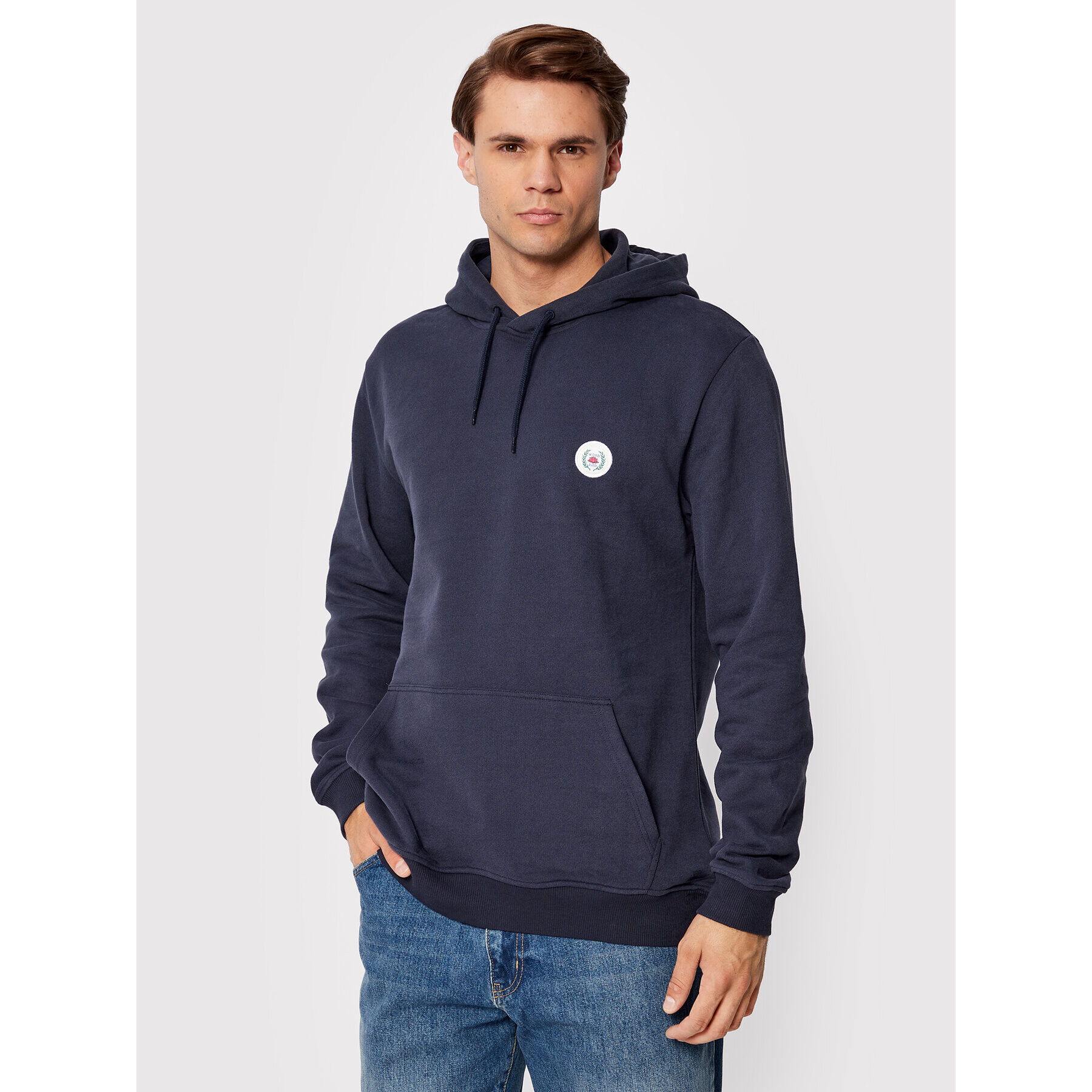 Woodbird Суитшърт Our Shaxy Patch 2000-602 Тъмносин Regular Fit - Pepit.bg