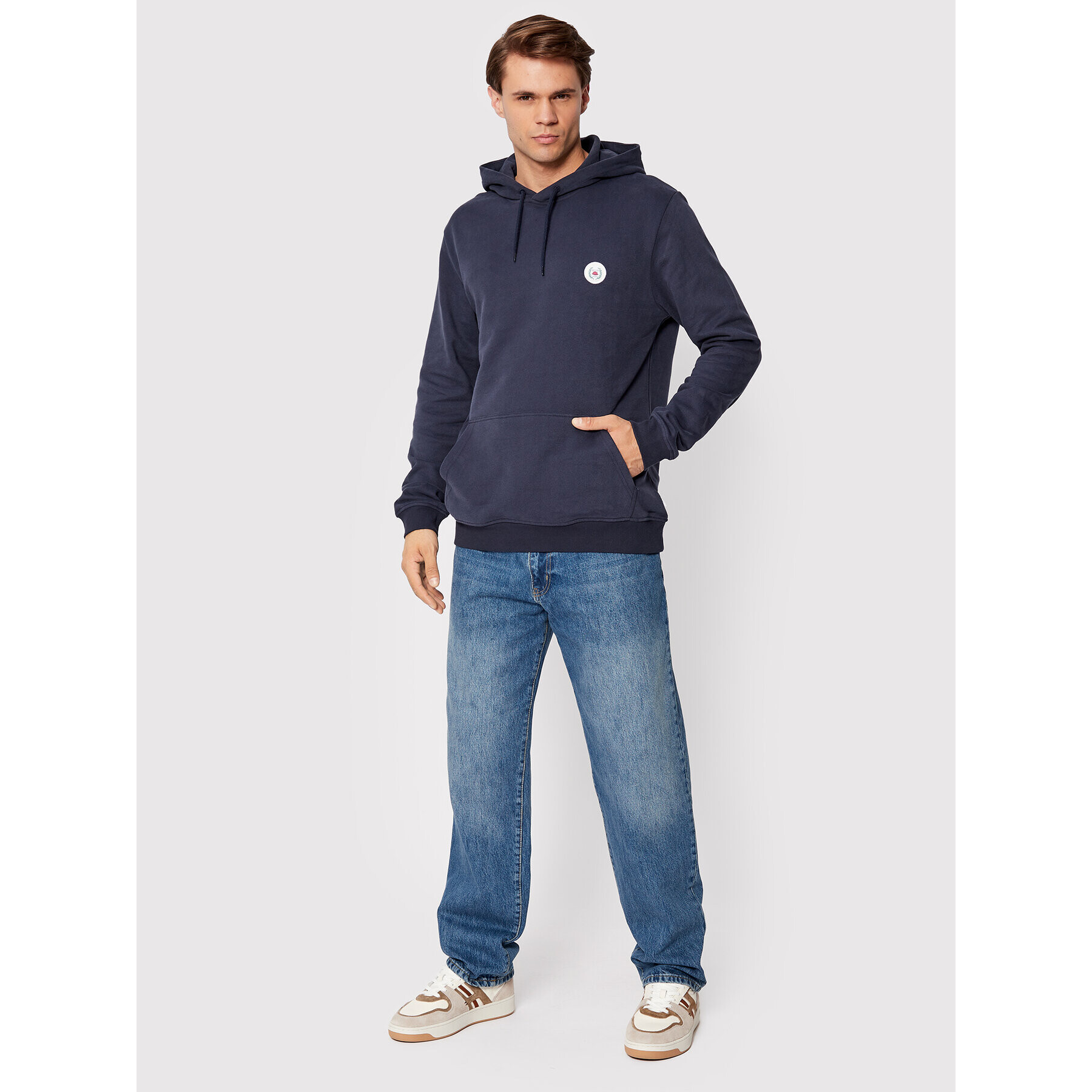 Woodbird Суитшърт Our Shaxy Patch 2000-602 Тъмносин Regular Fit - Pepit.bg