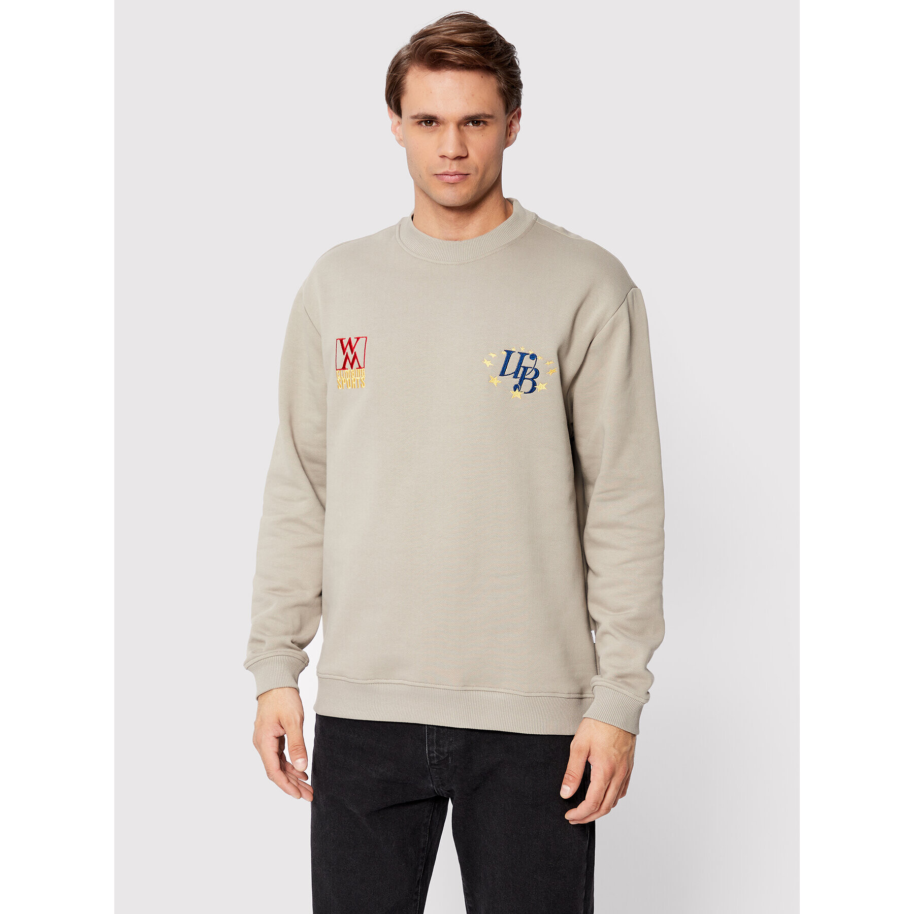 Woodbird Суитшърт Robe Double Crew 2236-603 Сив Regular Fit - Pepit.bg