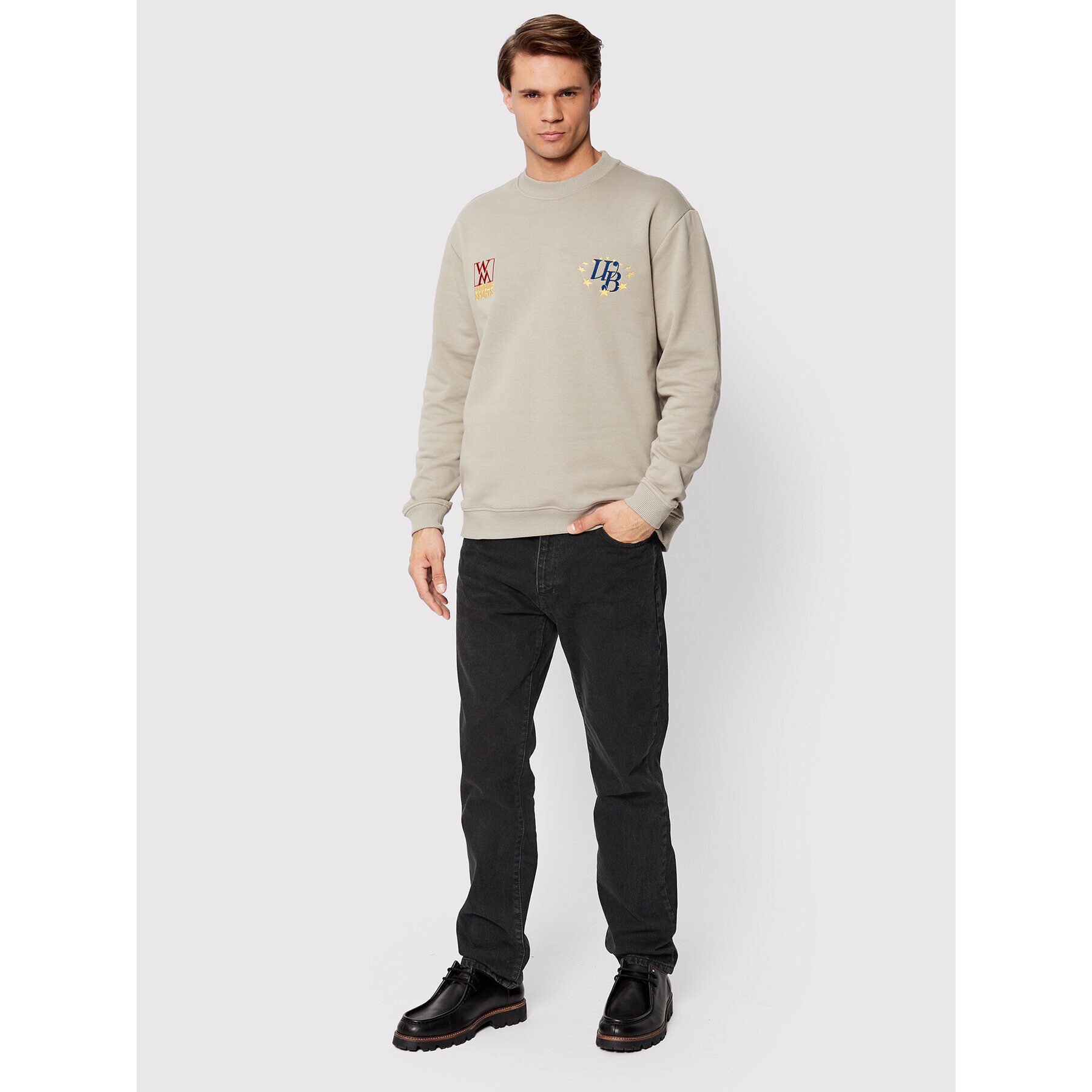 Woodbird Суитшърт Robe Double Crew 2236-603 Сив Regular Fit - Pepit.bg