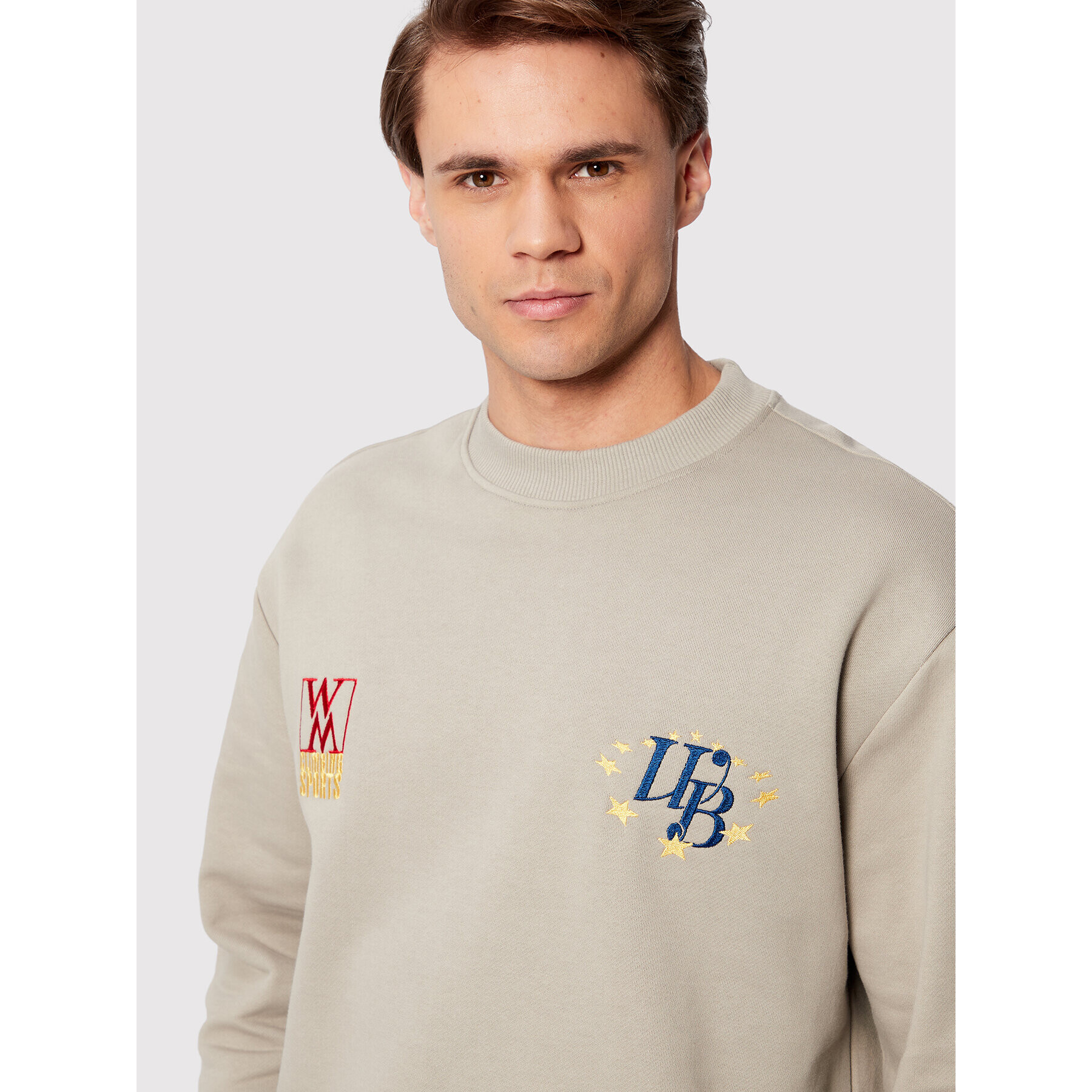 Woodbird Суитшърт Robe Double Crew 2236-603 Сив Regular Fit - Pepit.bg