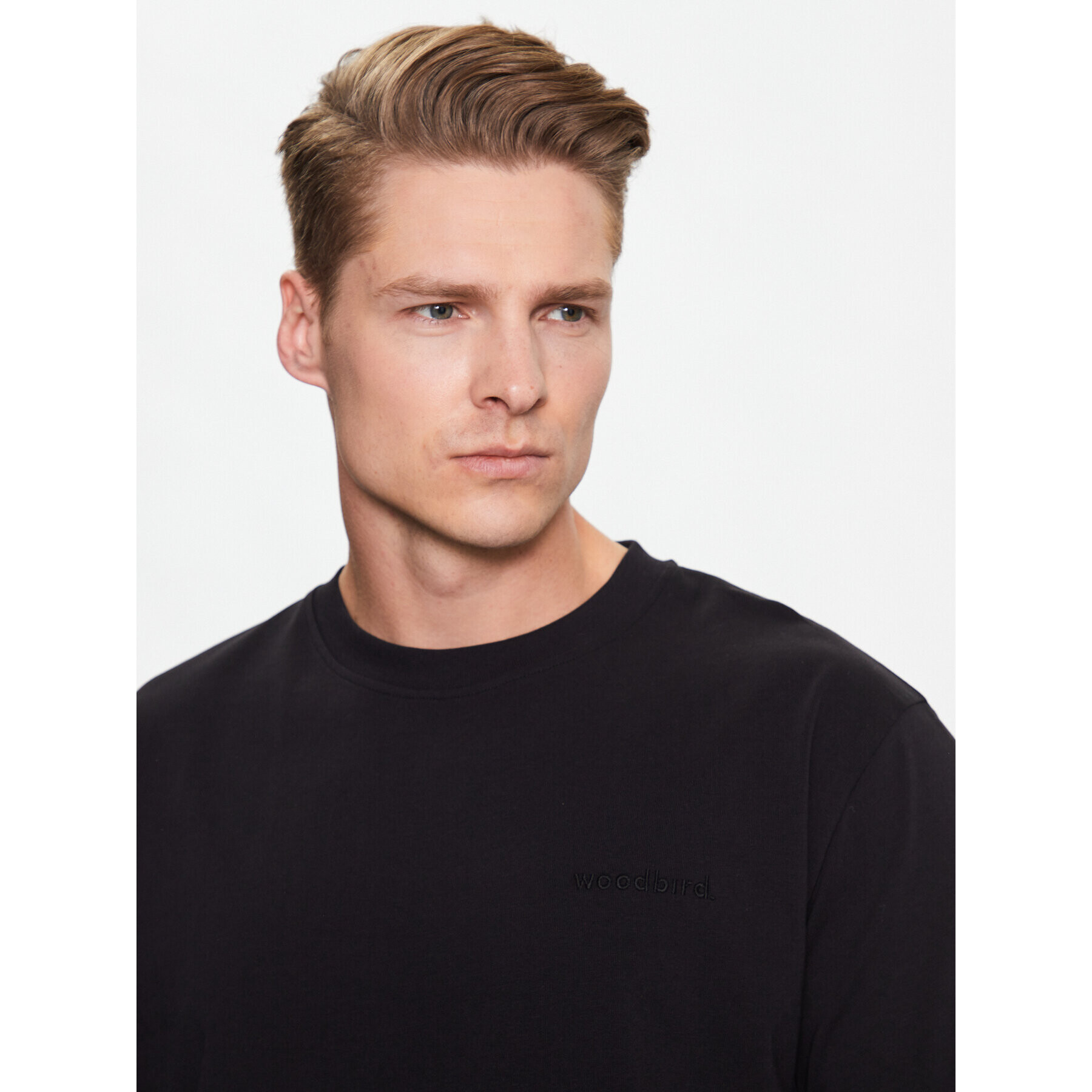 Woodbird Тишърт Baine Base 2216-430 Черен Regular Fit - Pepit.bg