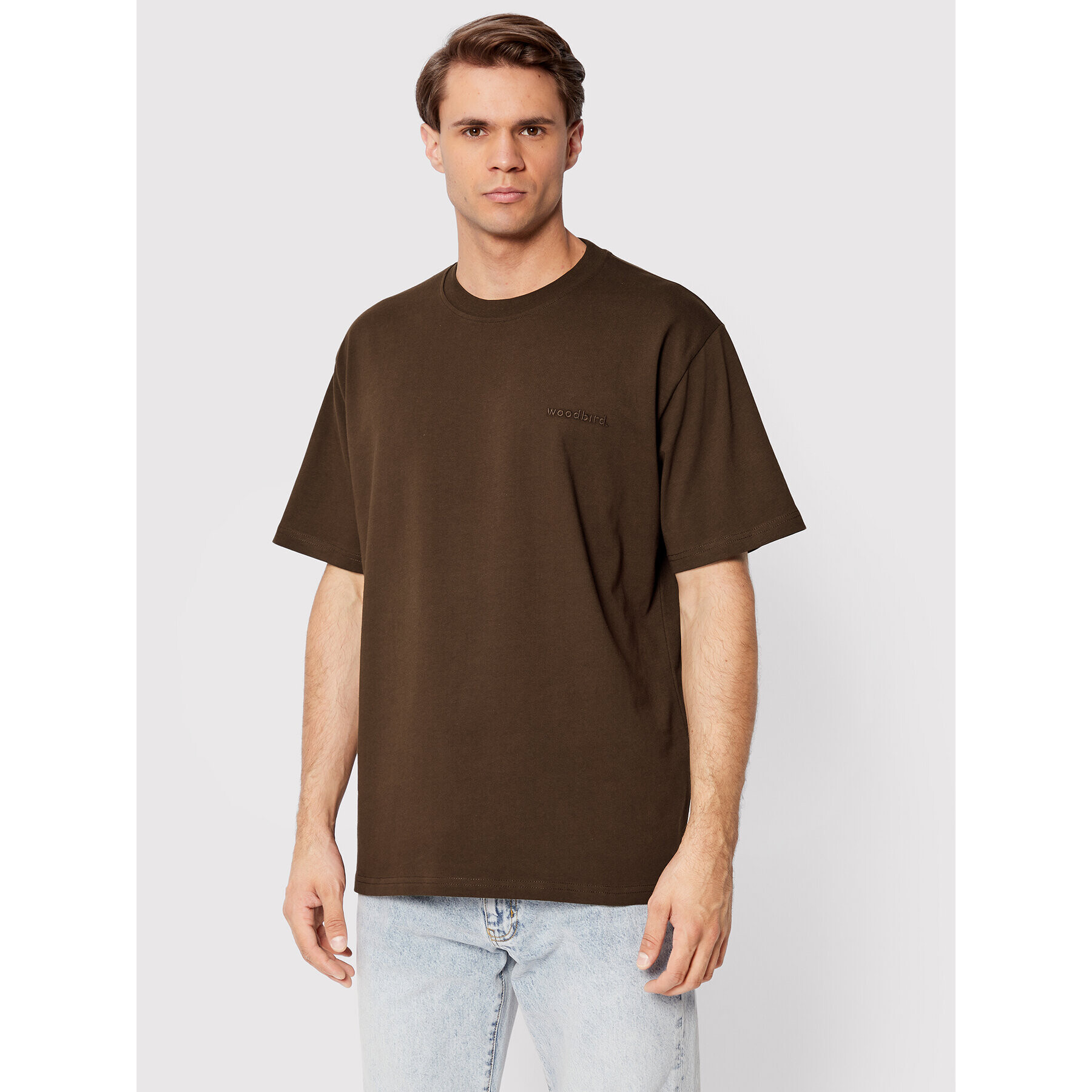 Woodbird Тишърт Baine Base 2216-430 Кафяв Regular Fit - Pepit.bg