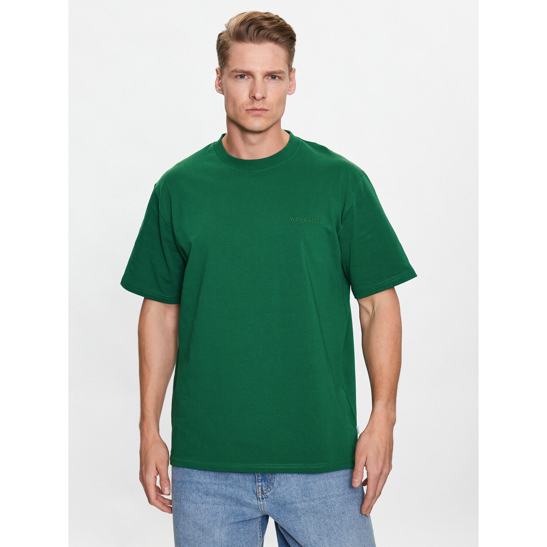 Woodbird Тишърт Baine Base 2216-430 Зелен Regular Fit - Pepit.bg