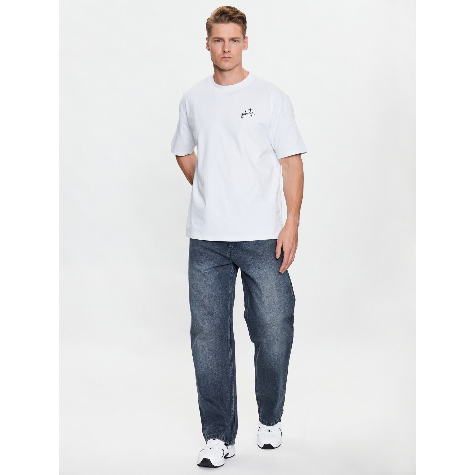 Woodbird Тишърт Baine Wish 2316-402 Бял Regular Fit - Pepit.bg