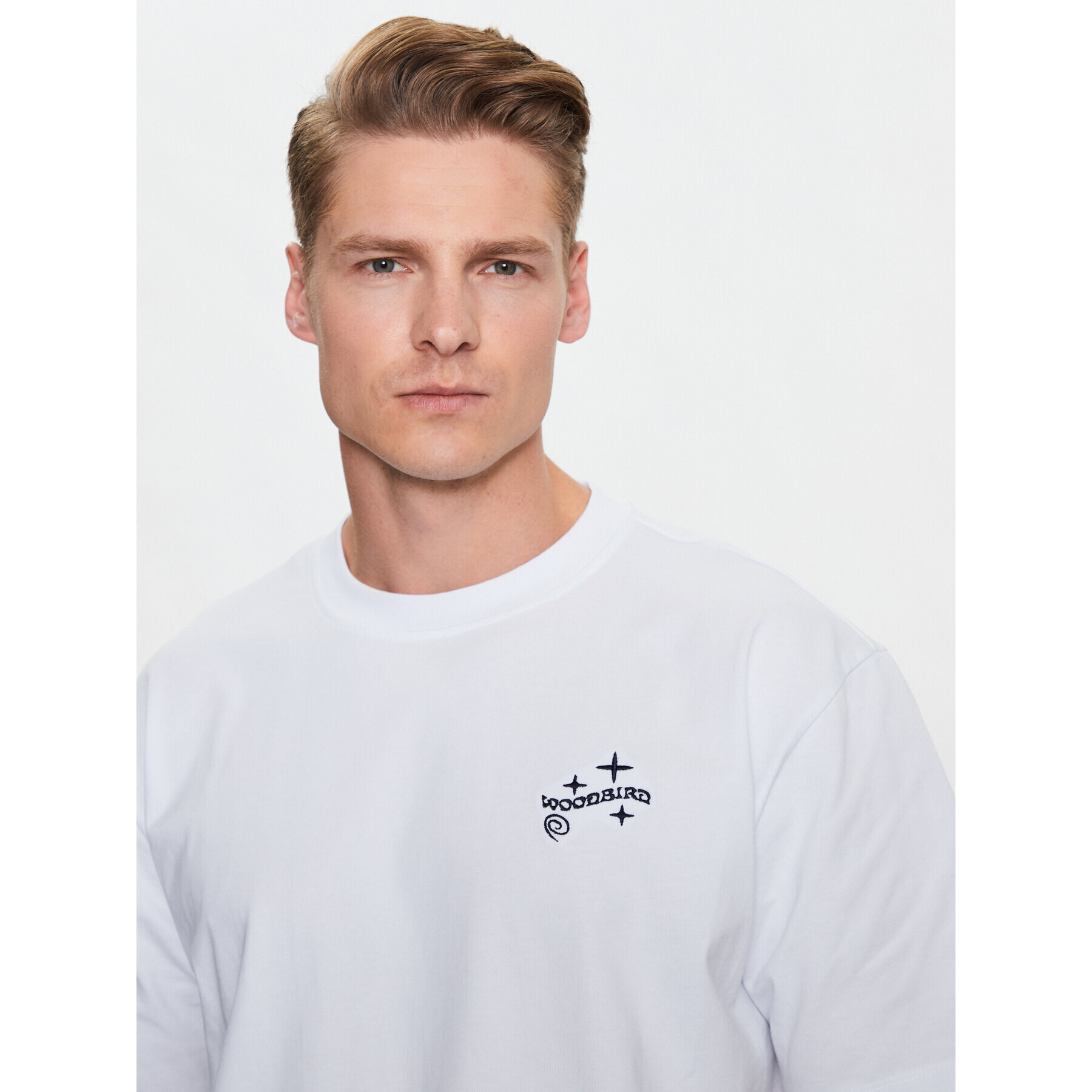 Woodbird Тишърт Baine Wish 2316-402 Бял Regular Fit - Pepit.bg