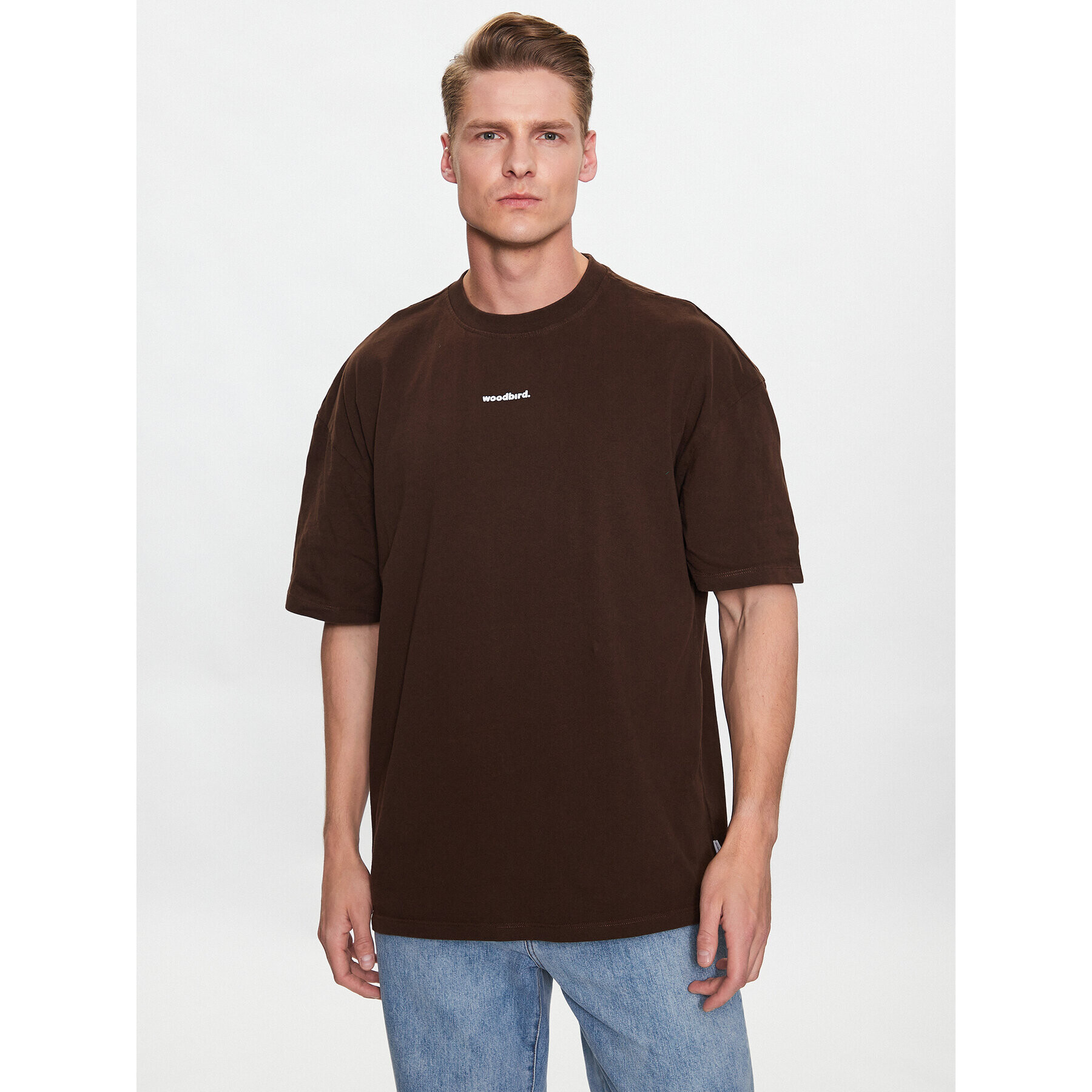 Woodbird Тишърт Bose Mock 2316-412 Кафяв Regular Fit - Pepit.bg