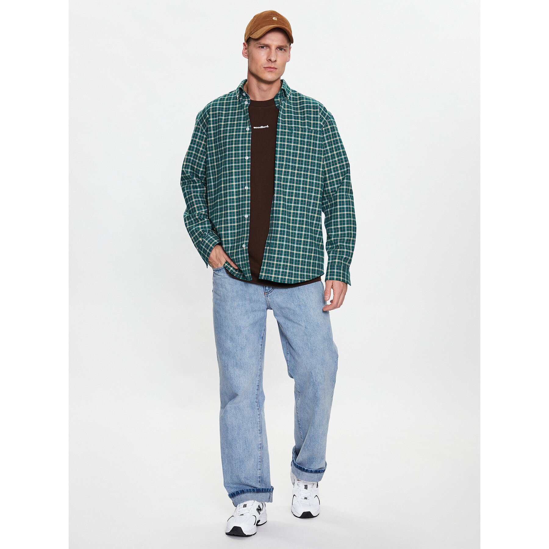 Woodbird Тишърт Bose Mock 2316-412 Кафяв Regular Fit - Pepit.bg