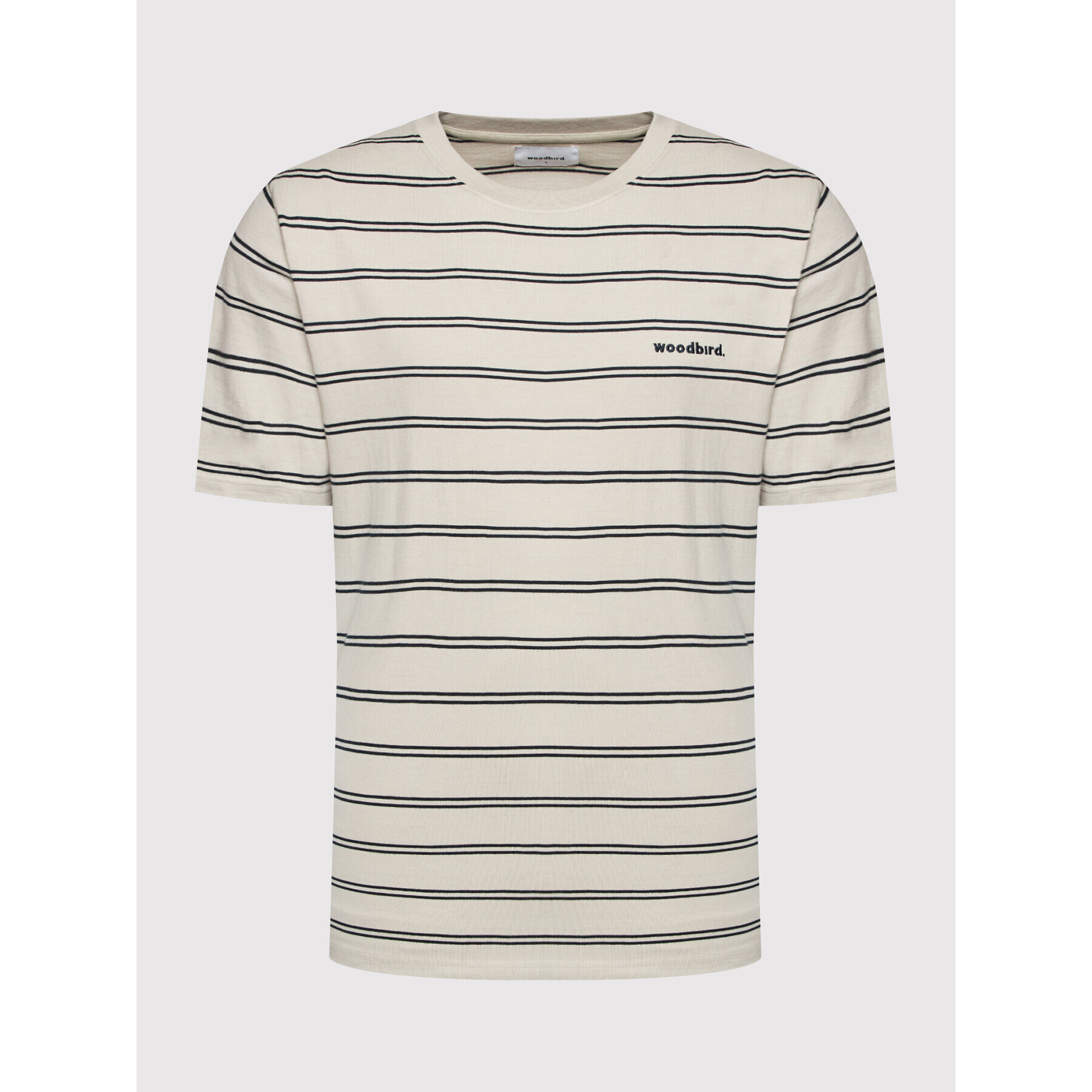Woodbird Тишърт Brock Stripe 2236-401 Сив Regular Fit - Pepit.bg