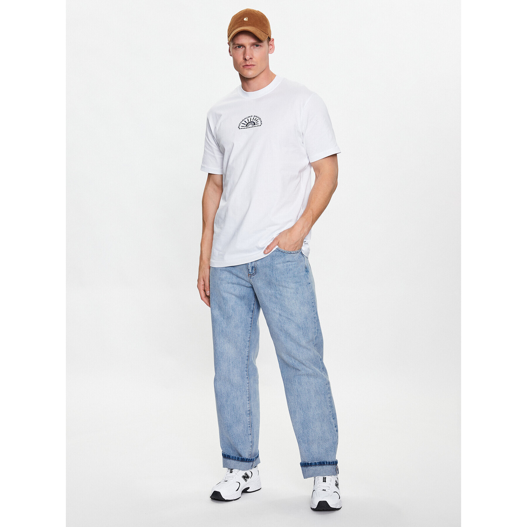 Woodbird Тишърт Rics Sunshine 2316-403 Бял Regular Fit - Pepit.bg