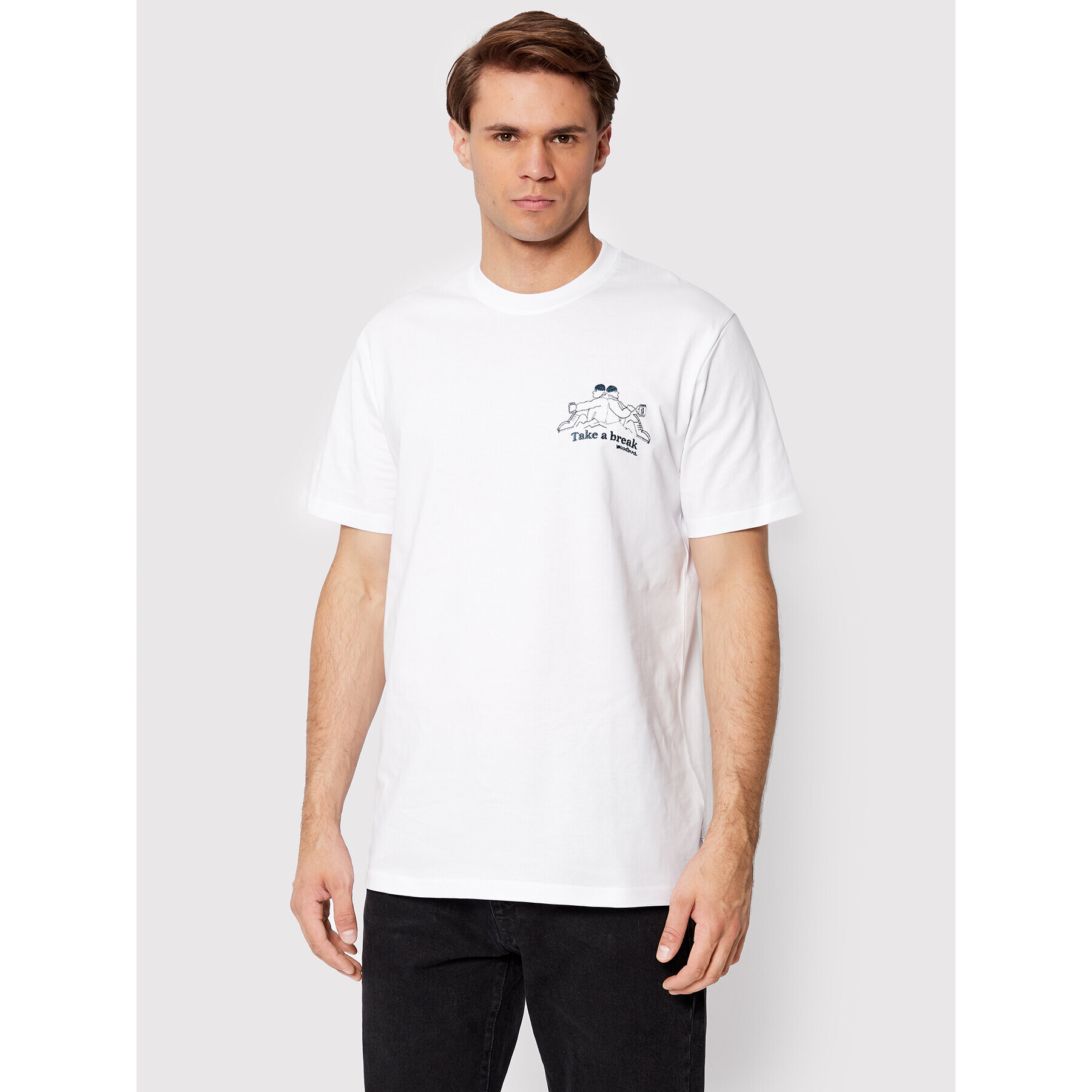 Woodbird Тишърт Yuri Break 2236-410 Бял Regular Fit - Pepit.bg
