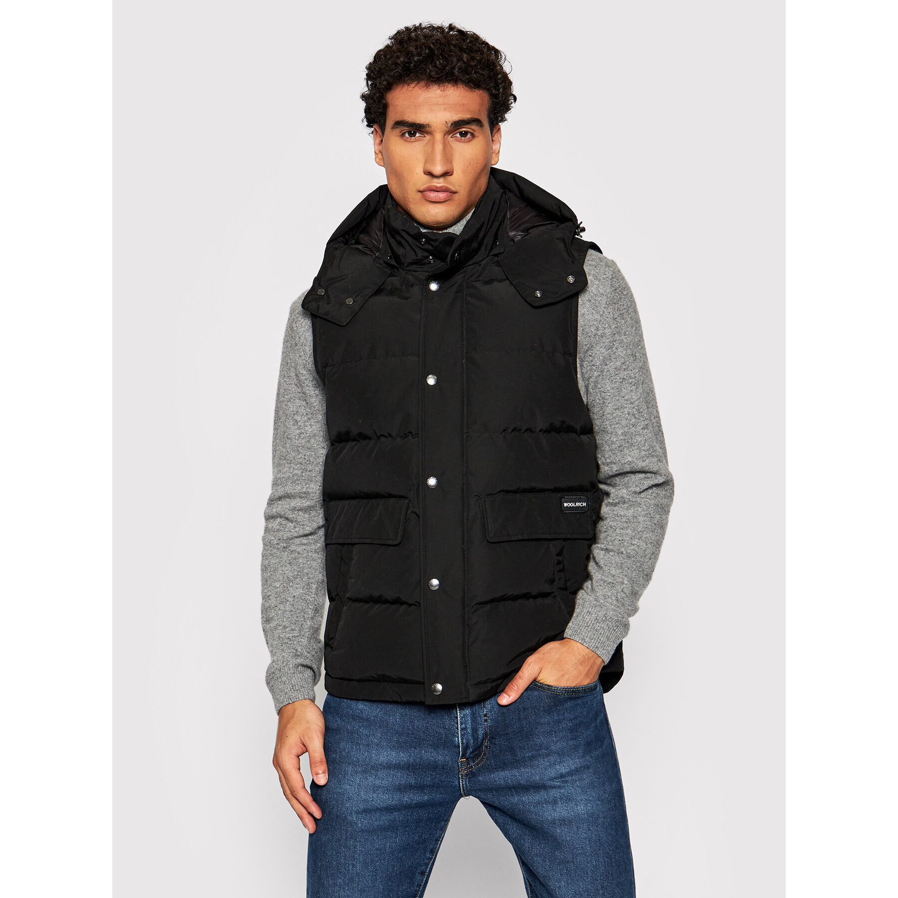 Woolrich Елек Aluetian CFWOVE0035MRUT0001 Черен Regular Fit - Pepit.bg