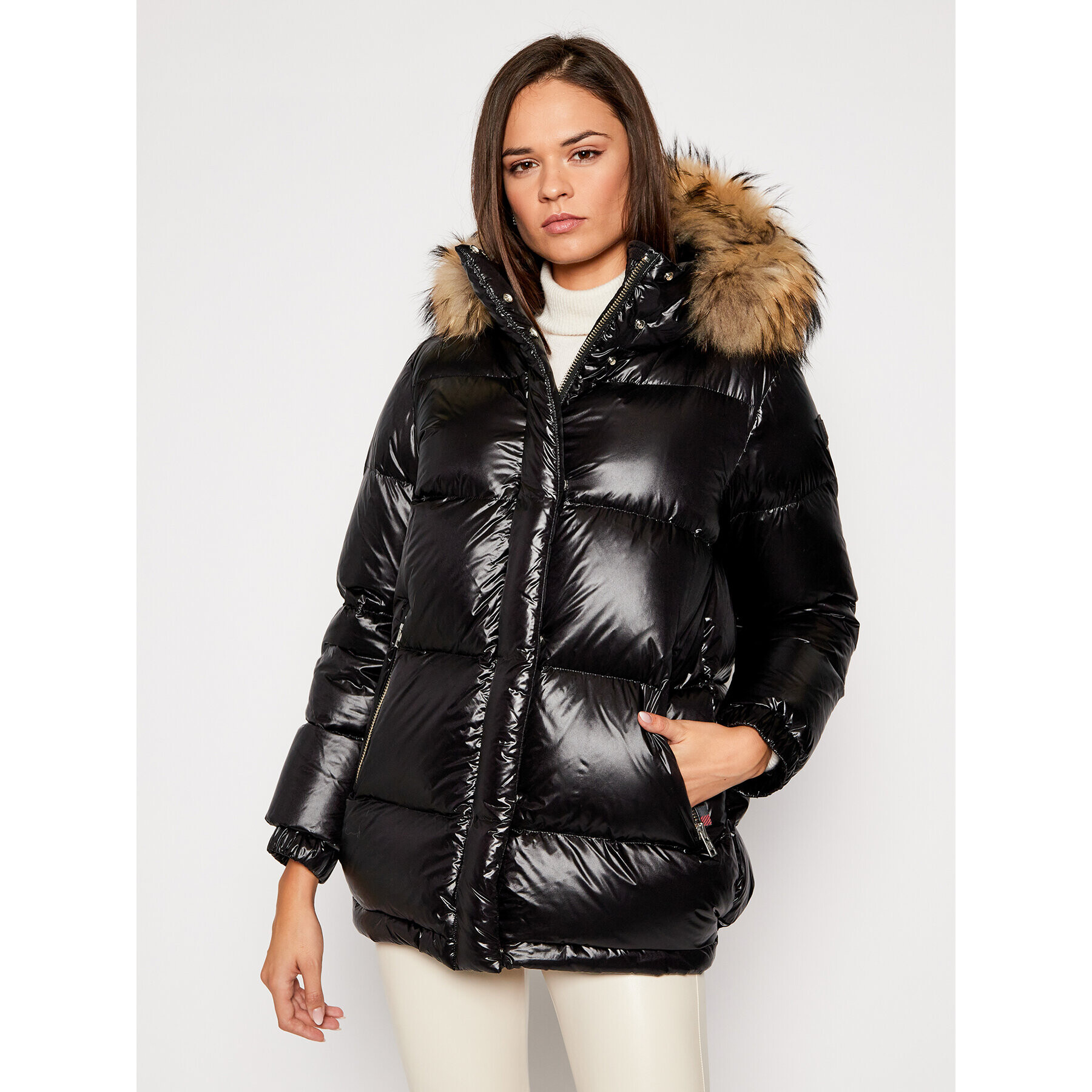 Woolrich Пухено яке Aliquippa CFWWOU0285FRUT1702 Черен Regular Fit - Pepit.bg