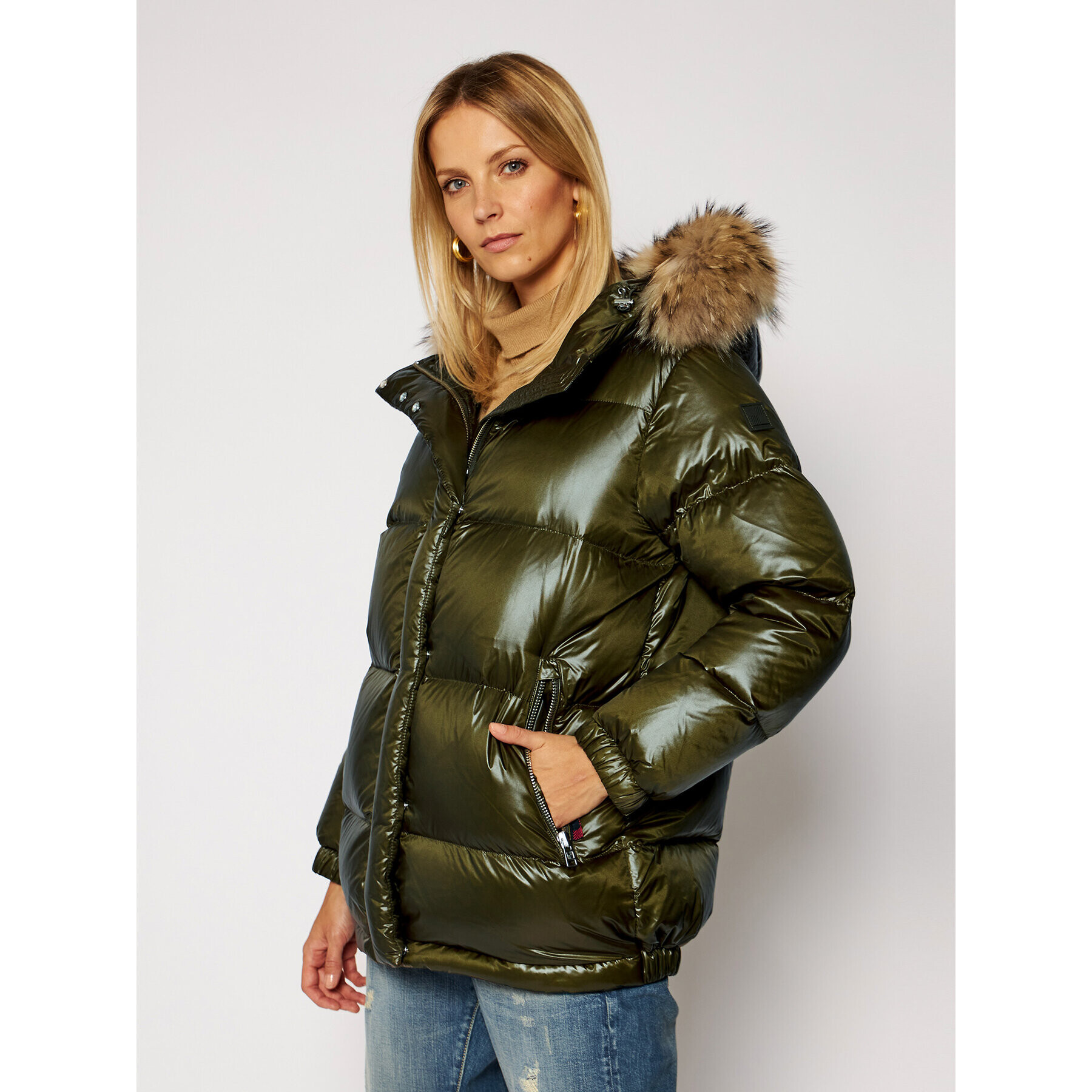 Woolrich Пухено яке Aliquippa CFWWOU0285FRUT1702 Зелен Regular Fit - Pepit.bg