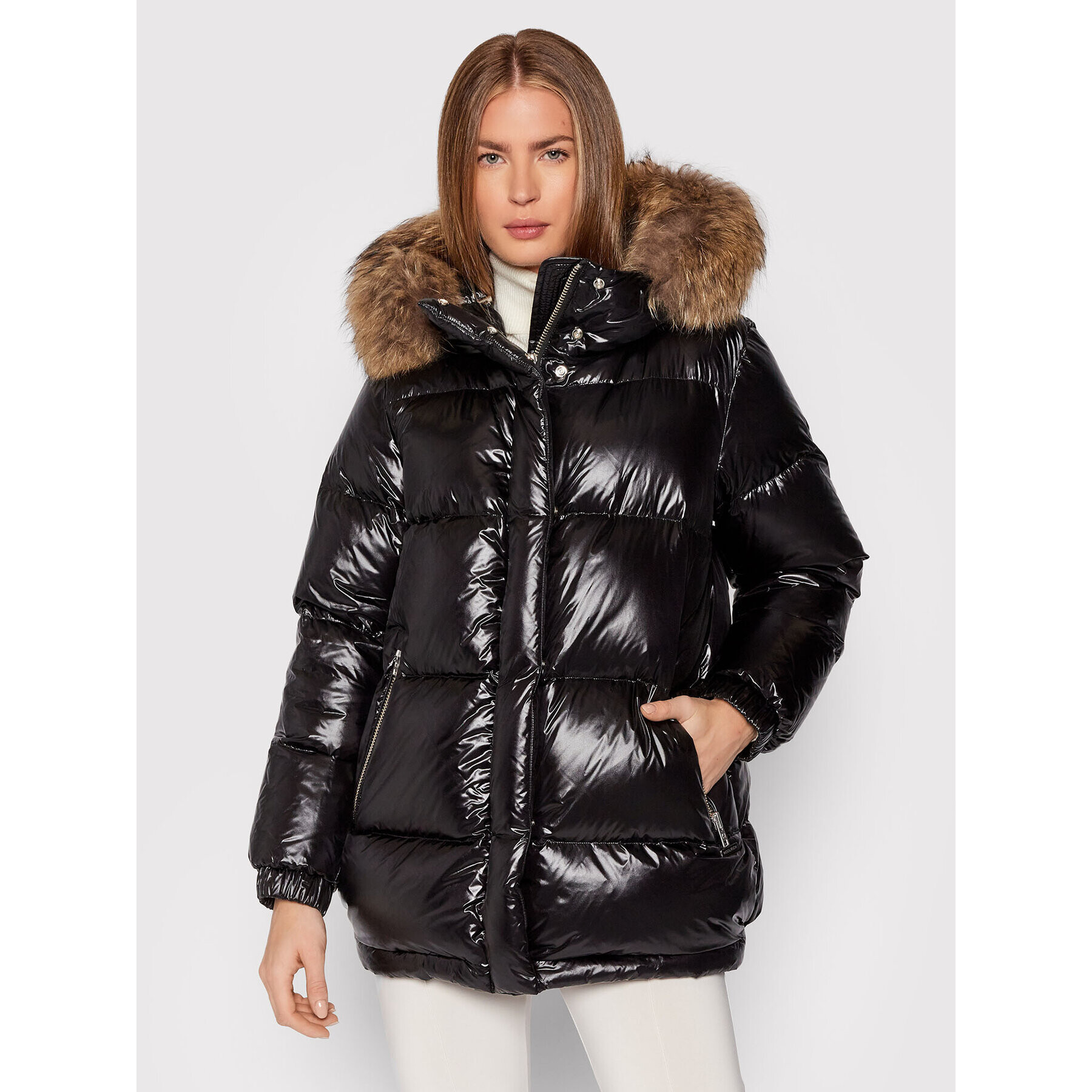 Woolrich Пухено яке Aliquippa CFWWOU0584FRUT1702 Черен Regular Fit - Pepit.bg