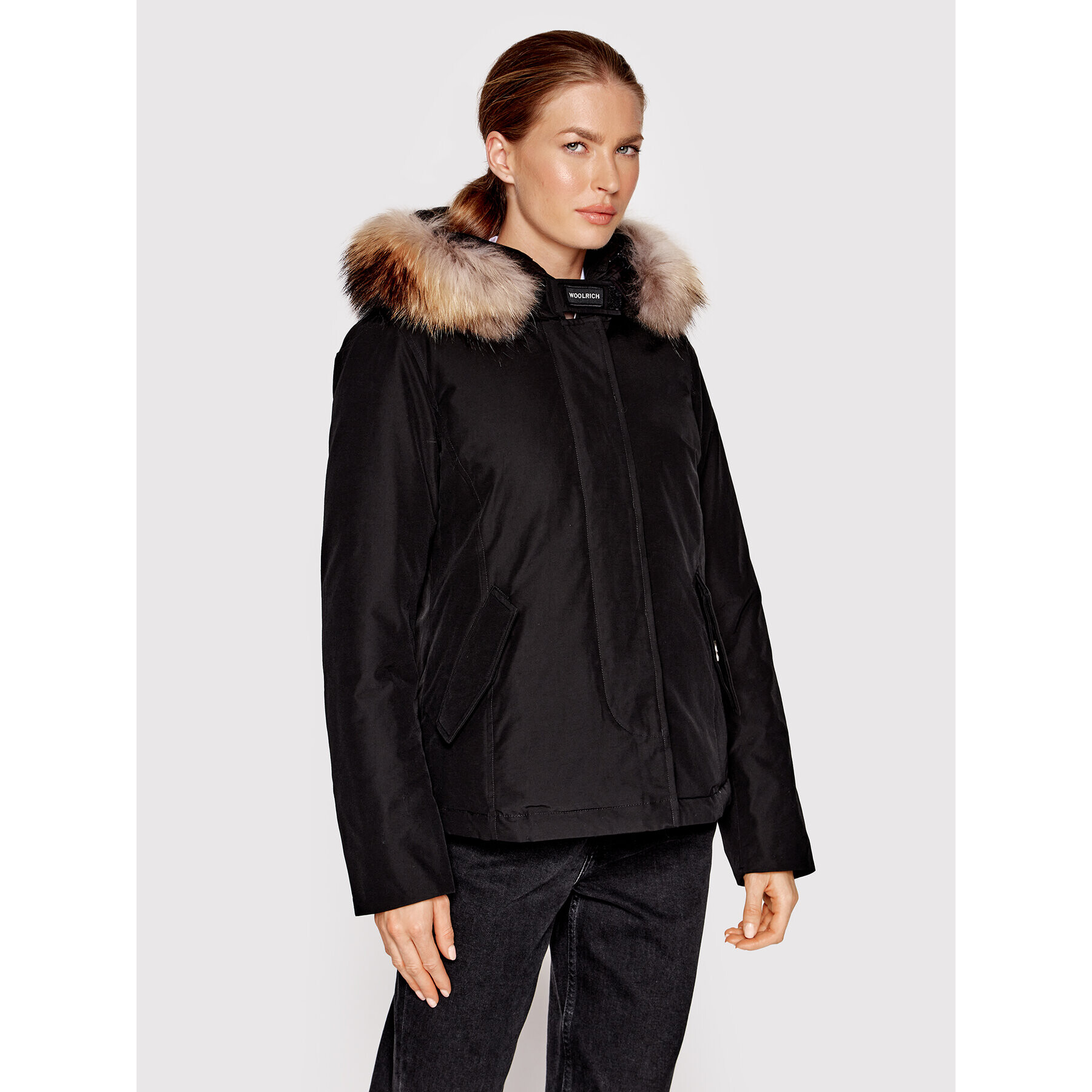 Woolrich Пухено яке Arctic Raccoon CFWWOU0548FRUT0001 Черен Regular Fit - Pepit.bg