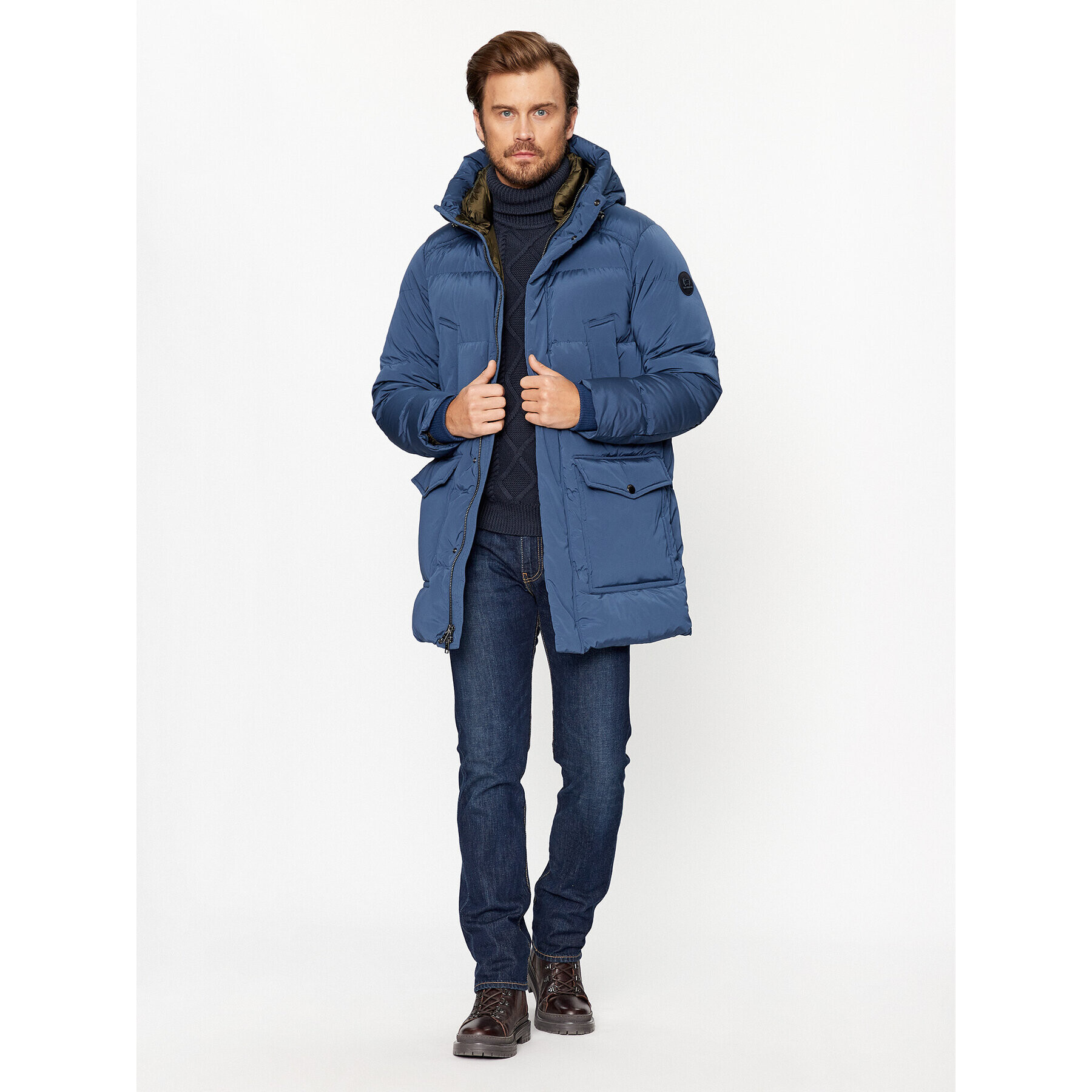 Woolrich Пухено яке Premium CFWOOU0775MRUT3515 Тъмносин Regular Fit - Pepit.bg