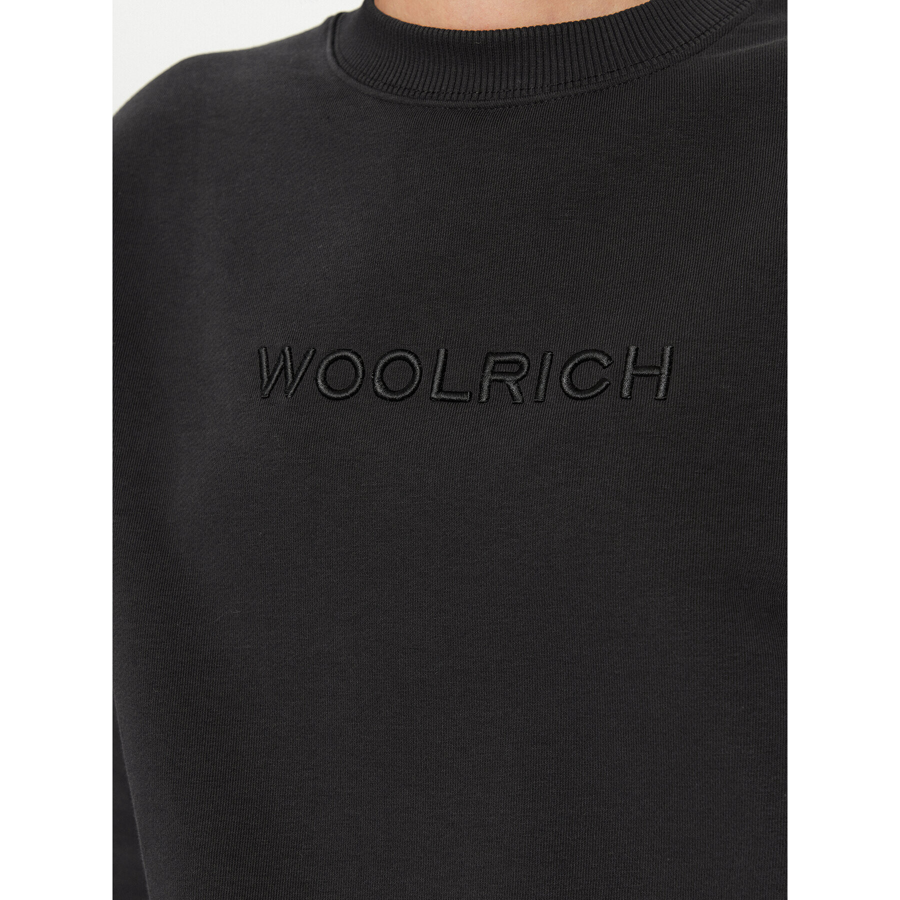 Woolrich Суитшърт Logo CFWWSW0115FRUT3164 Черен Relaxed Fit - Pepit.bg