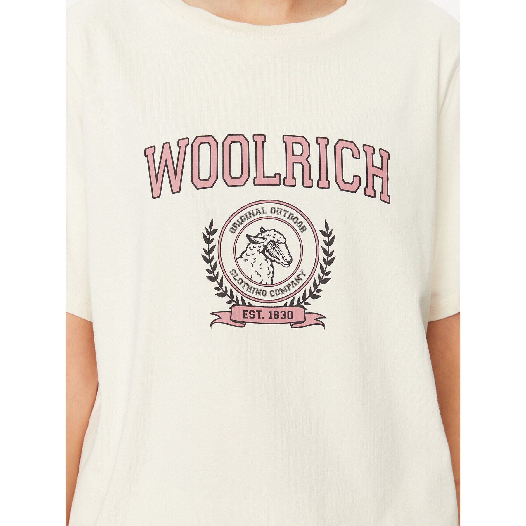 Woolrich Тишърт Ivy CFWWTE0080FRUT3333 Екрю Regular Fit - Pepit.bg