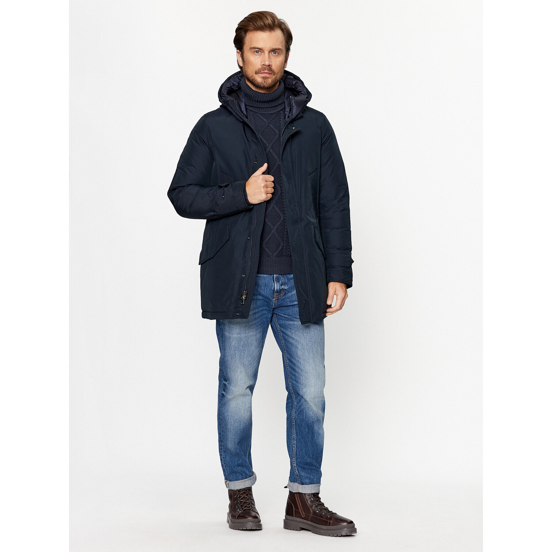 Woolrich Зимно яке Polar CFWOOU0487MRUT0001 Тъмносин Regular Fit - Pepit.bg