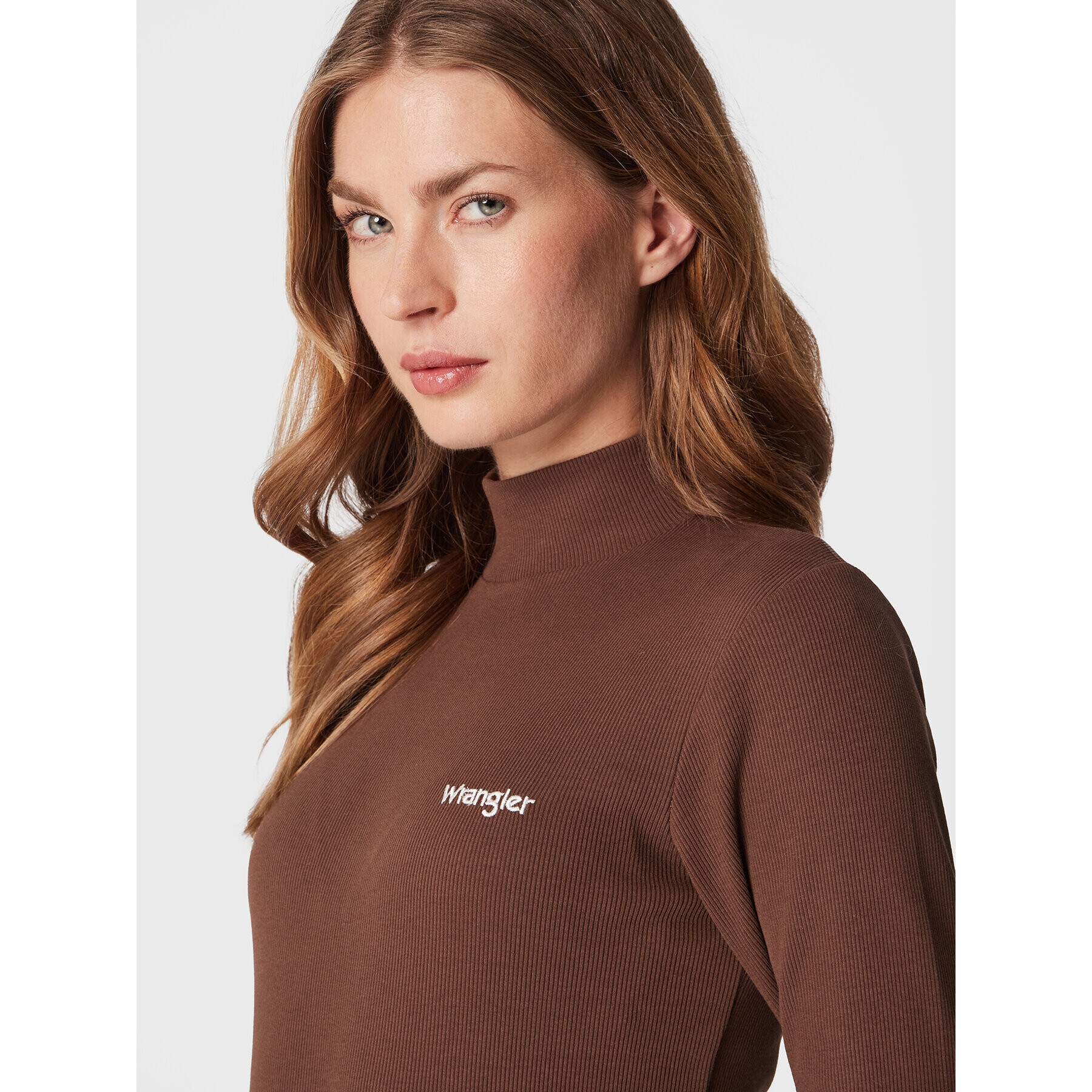 Wrangler Боди W7ZNDVXEP 112320750 Кафяв Regular Fit - Pepit.bg