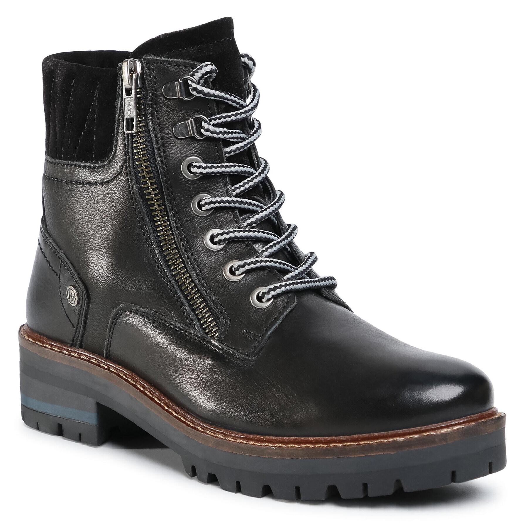Wrangler Боти Denver Zip Leather WL02543A Черен - Pepit.bg