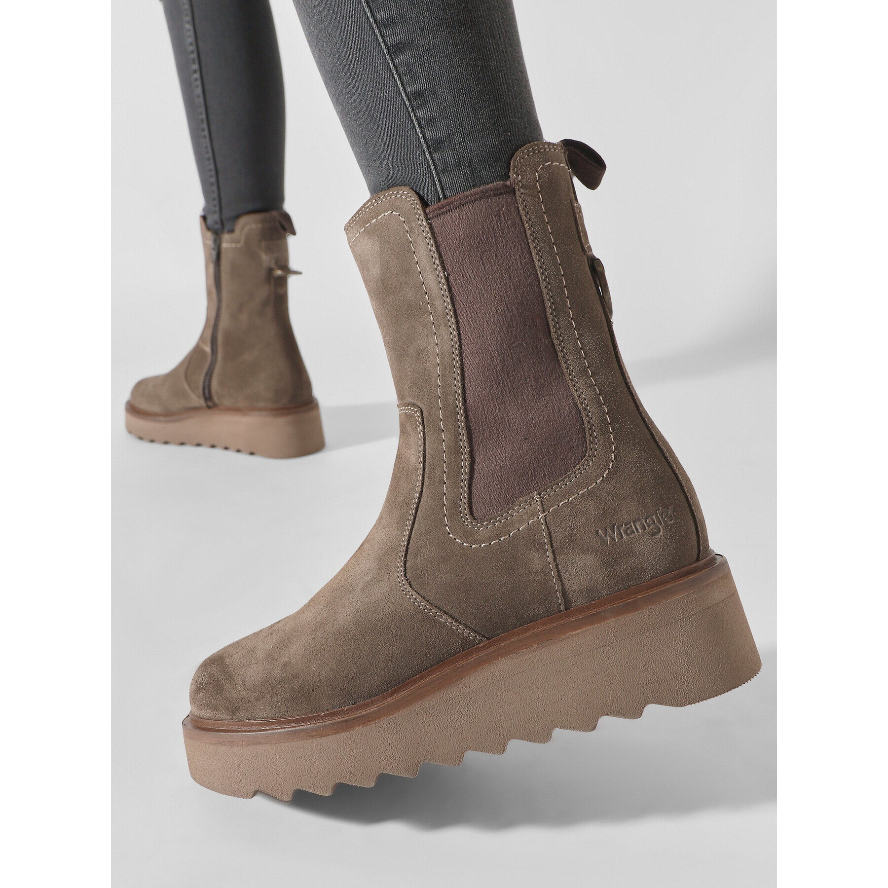 Wrangler Боти тип челси Jane Chelsea WL22531A Кафяв - Pepit.bg
