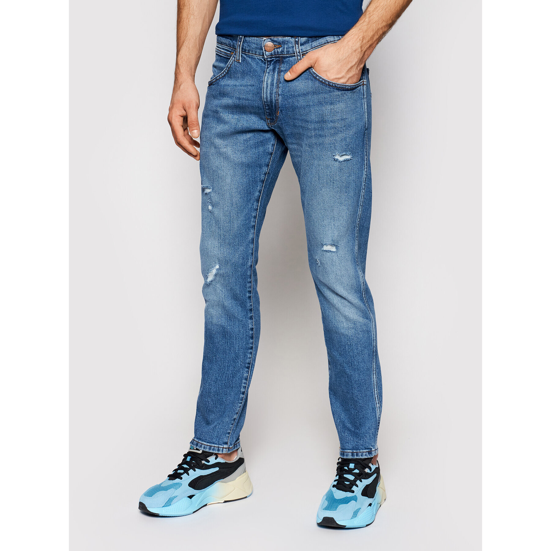 Wrangler Дънки Bryson W14XJX87V Тъмносин Skinny Fit - Pepit.bg