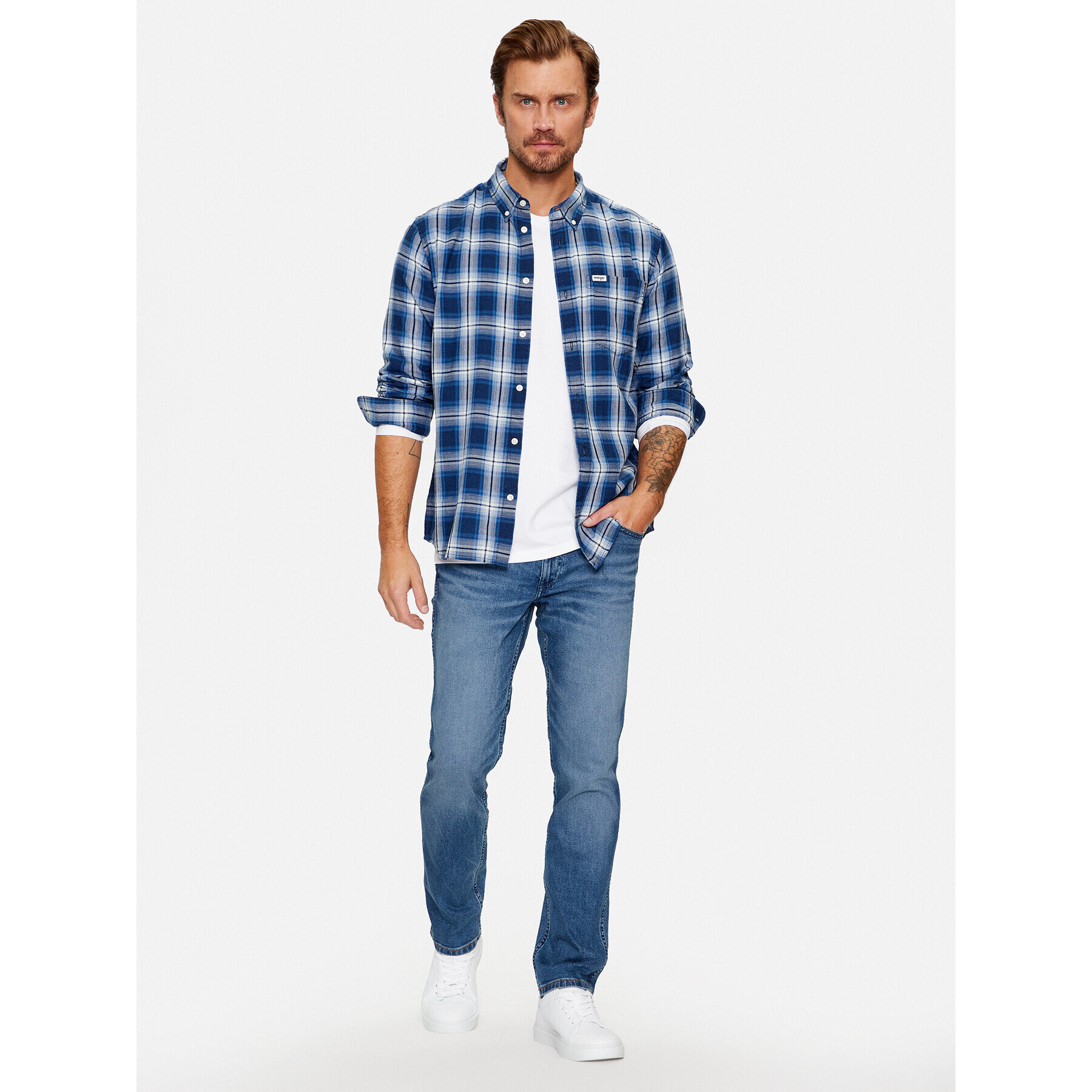 Wrangler Дънки Greensboro 112341415 Син Regular Fit - Pepit.bg