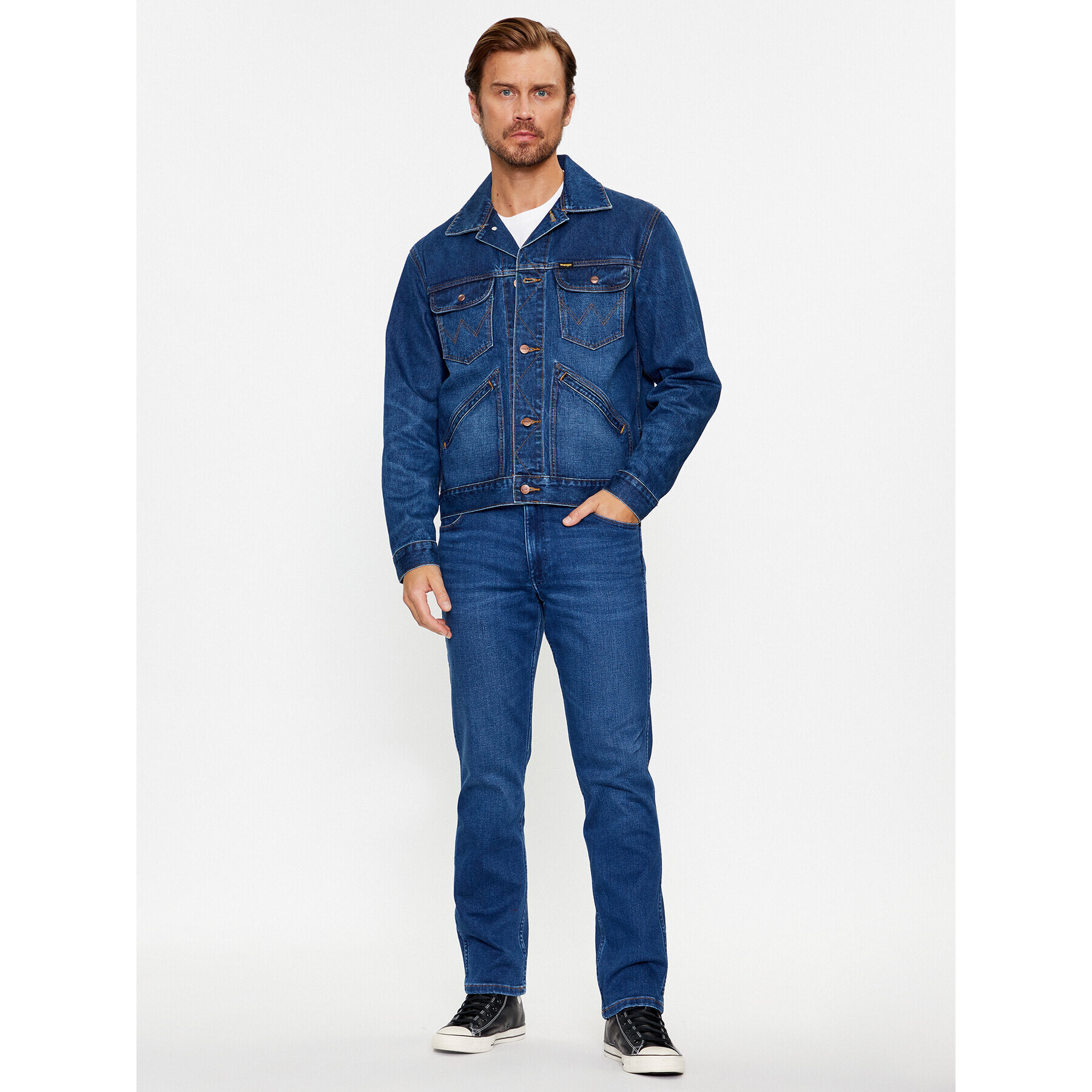 Wrangler Дънки Greensboro 112341419 Син Regular Fit - Pepit.bg