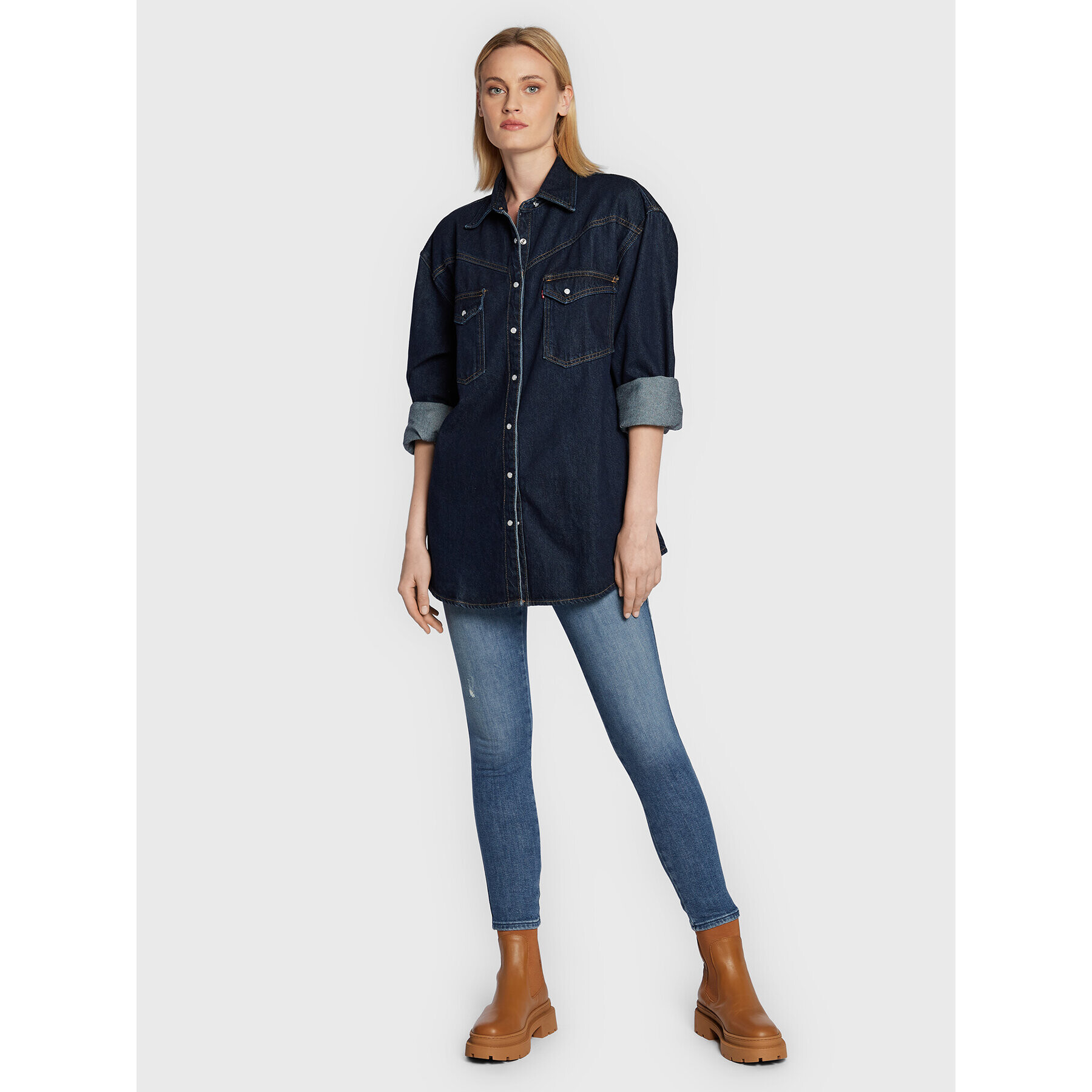 Wrangler Дънки Heath W27HXRW15 Тъмносин Skinny Fit - Pepit.bg