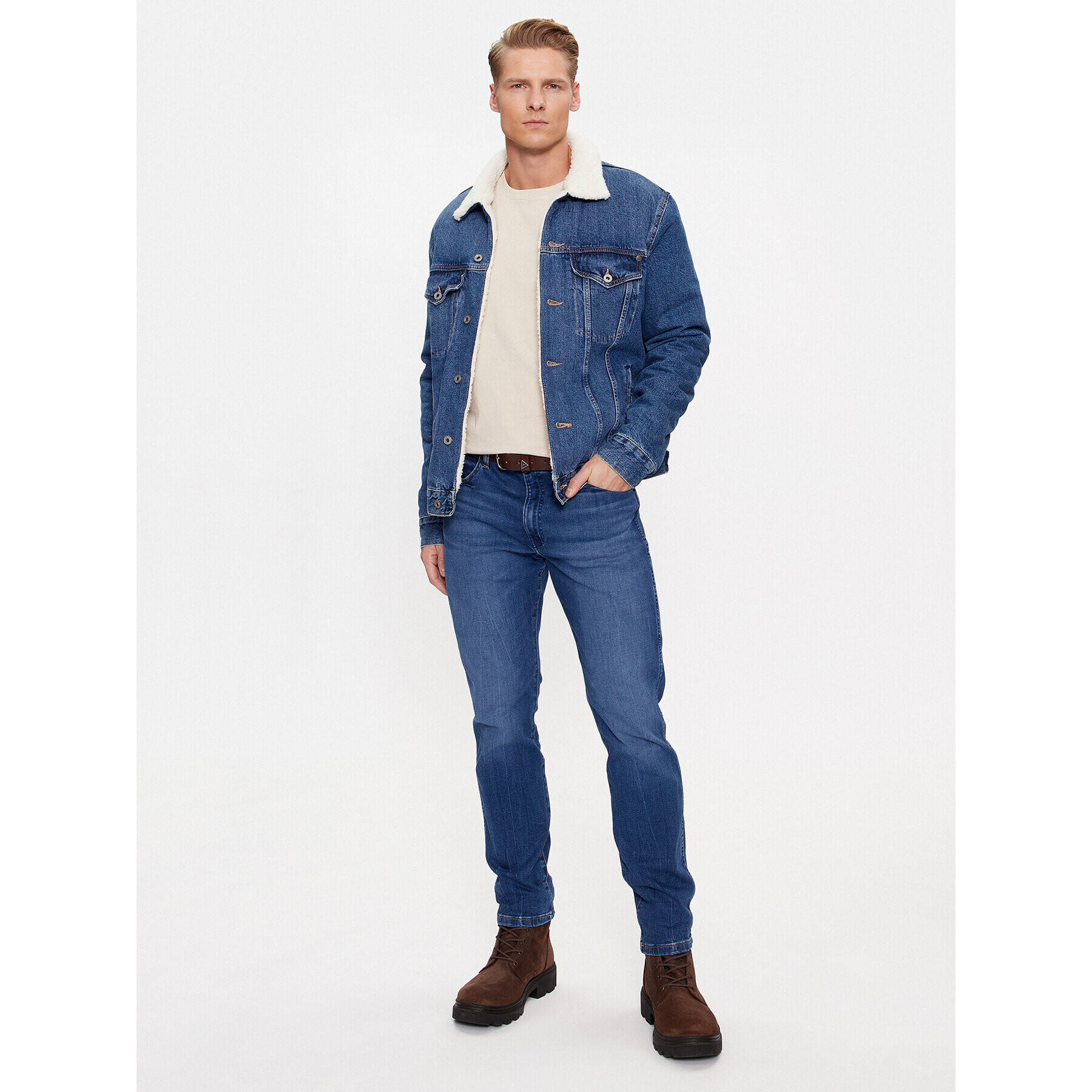 Wrangler Дънки Larston 112341422 Син Slim Fit - Pepit.bg
