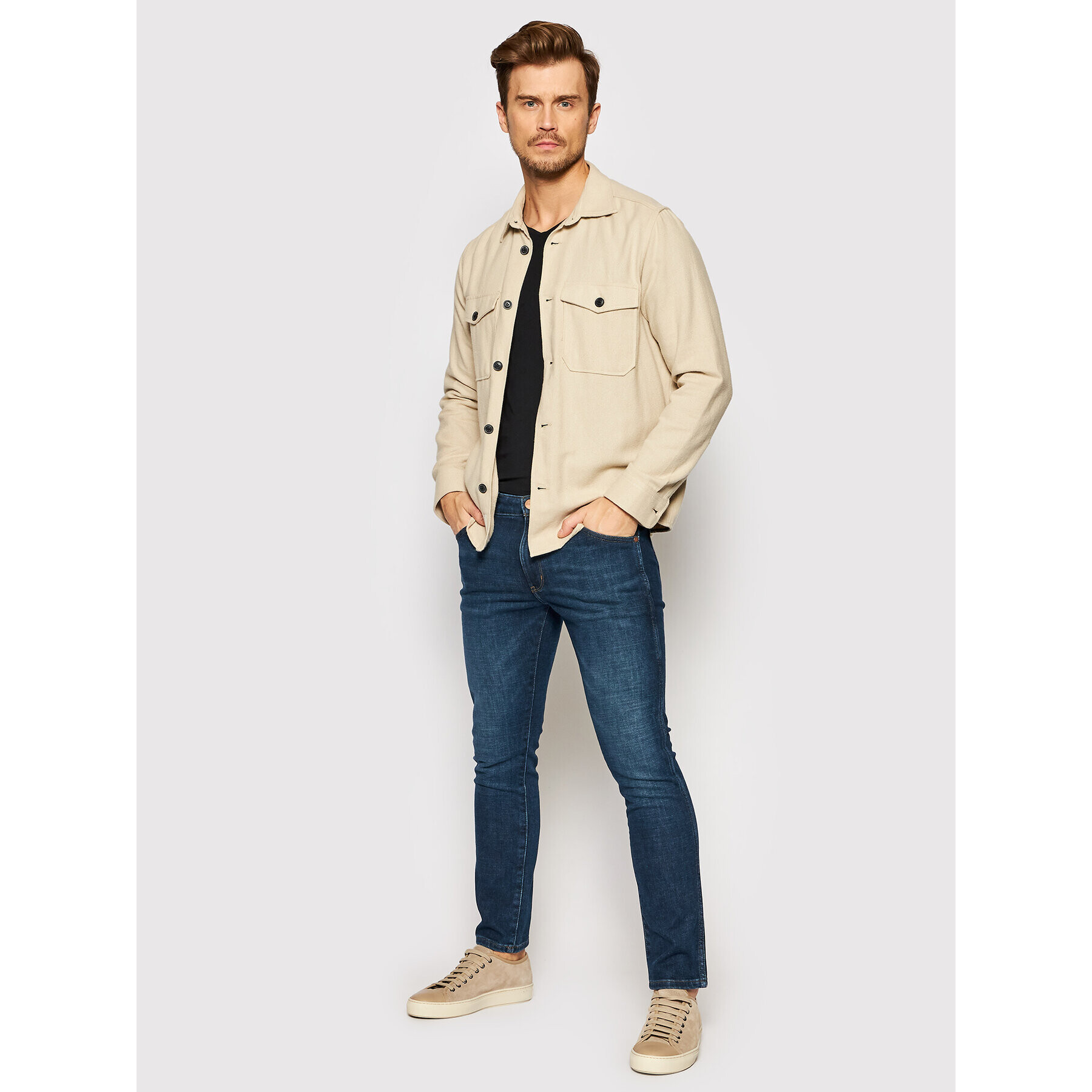 Wrangler Дънки Larston W18S28292 Тъмносин Slim Fit - Pepit.bg