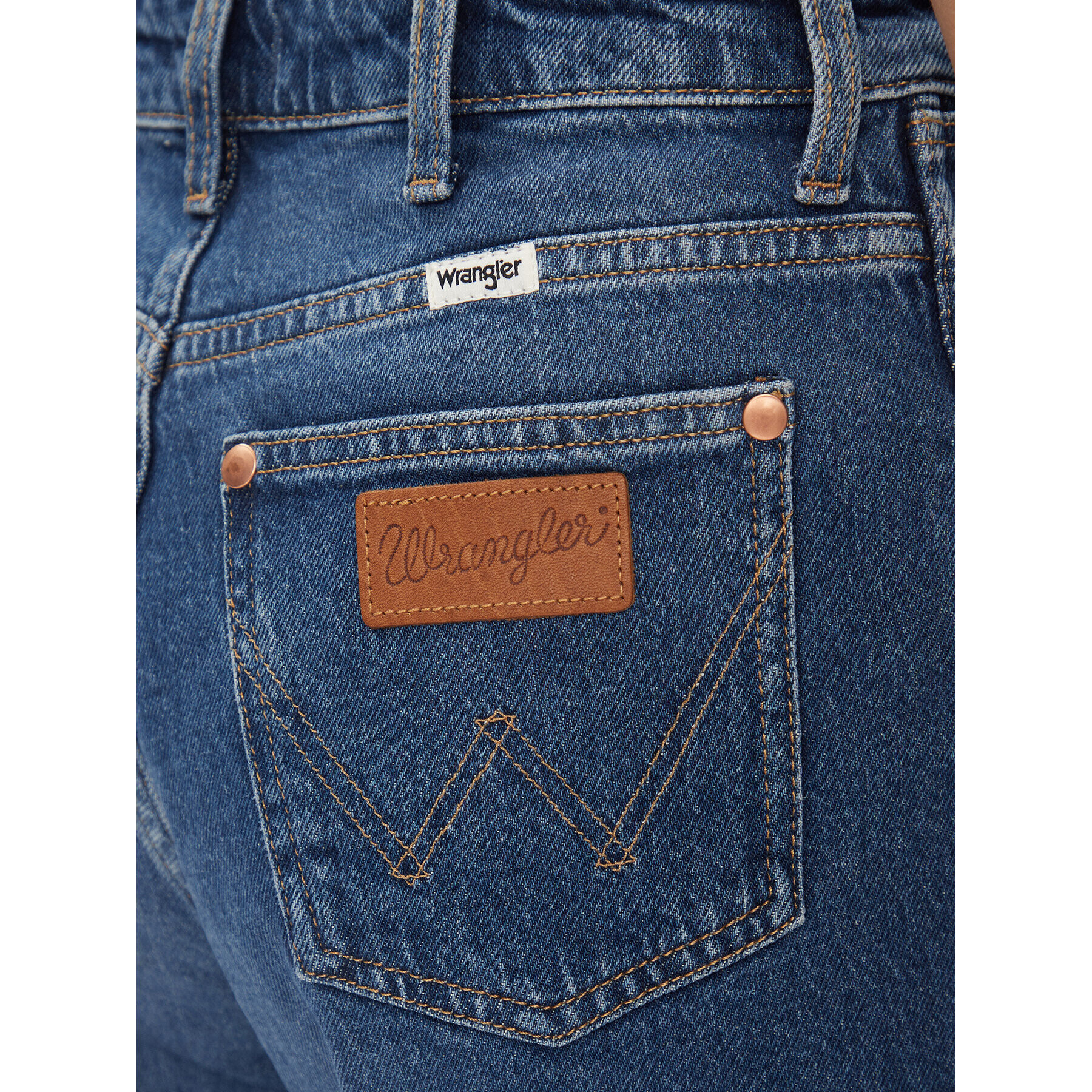 Wrangler Дънки Mom Stright 112342835 Син Regular Fit - Pepit.bg