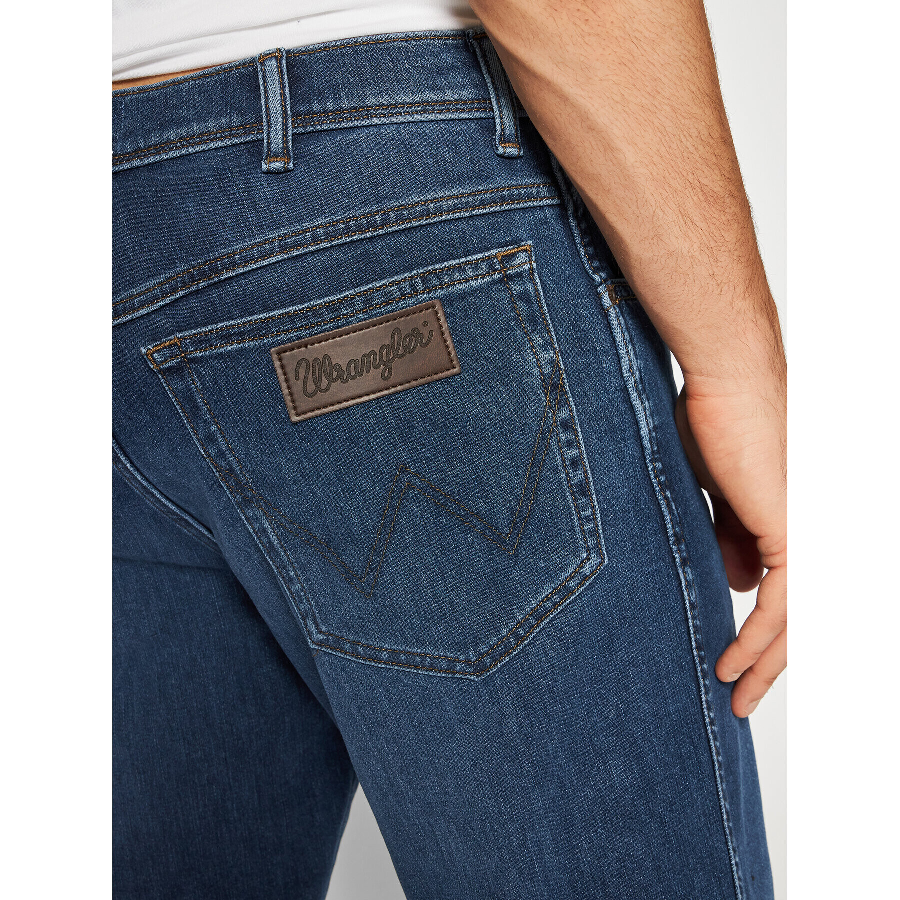 Wrangler Дънки Texas W12SAO67S Тъмносин Slim Fit - Pepit.bg