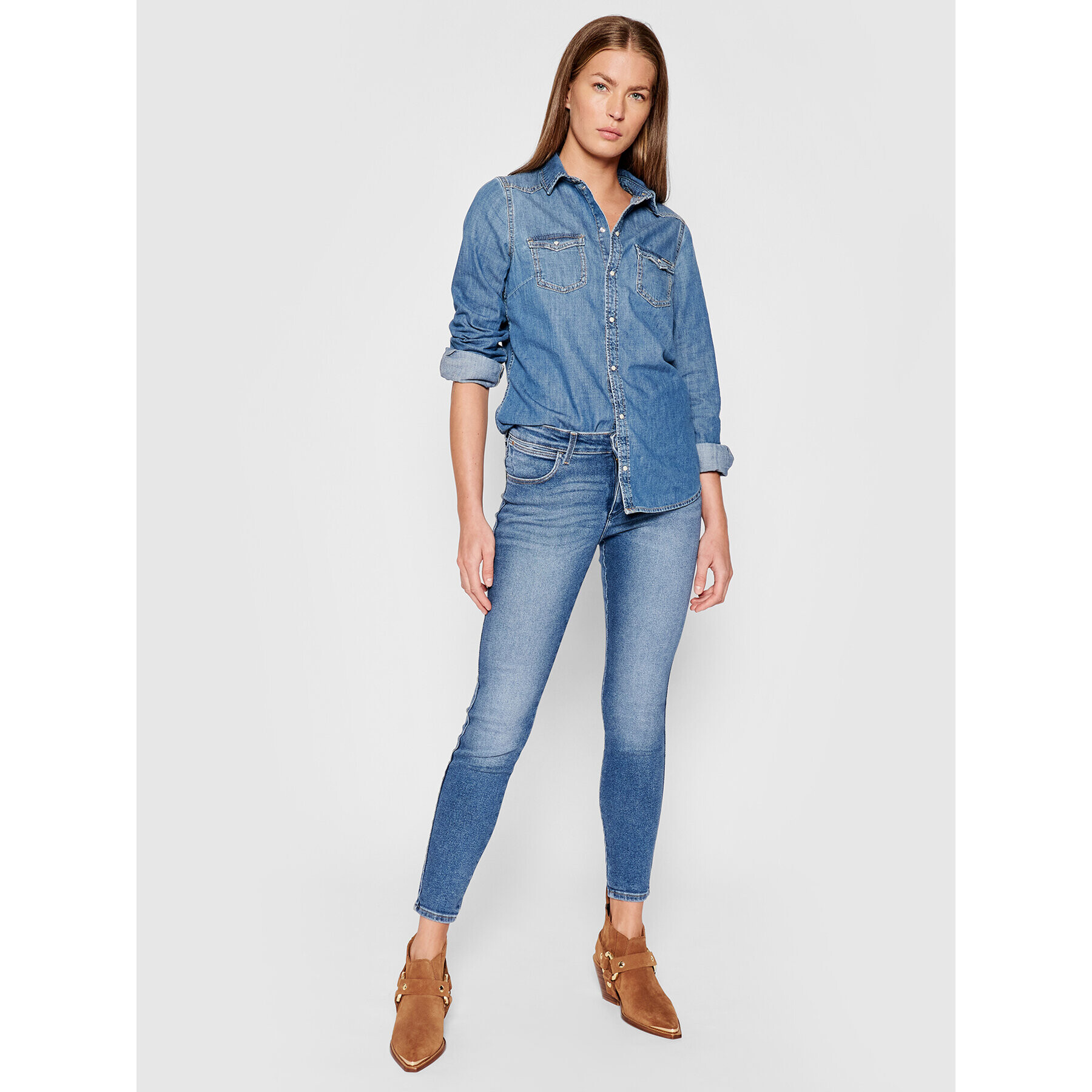 Wrangler Дънки W28KTX386 Син Skinny Fit - Pepit.bg