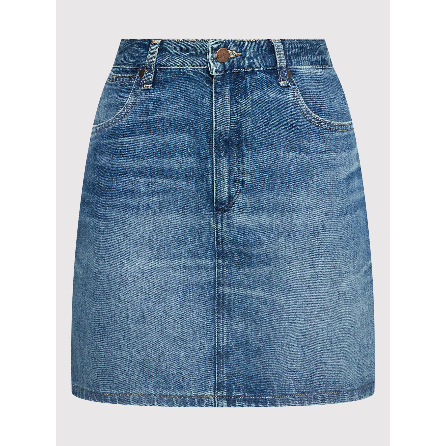 Wrangler Дънкова пола W22VSF428 Син Mom Fit - Pepit.bg