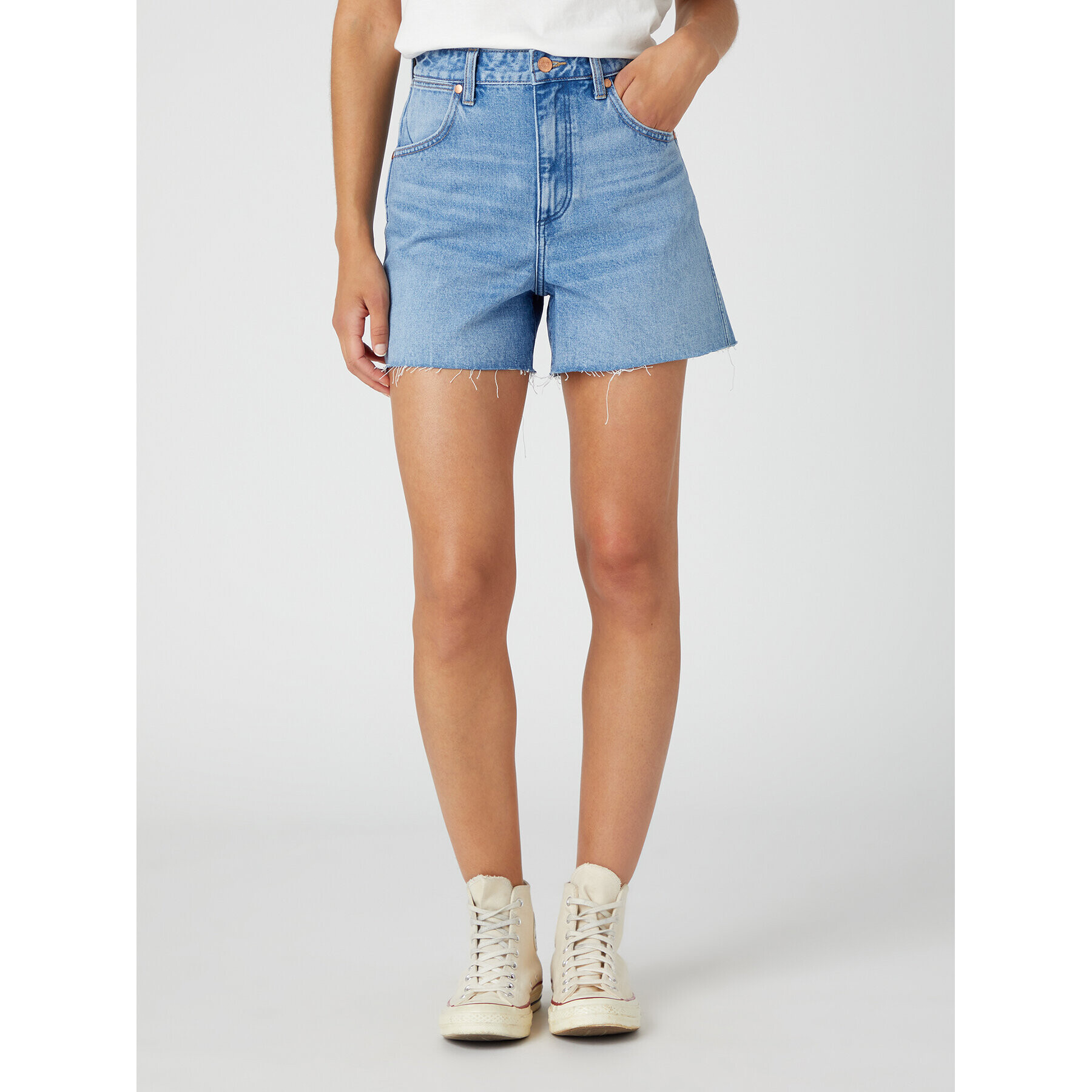 Wrangler Дънкови шорти Donna W25H73191 112332278 Син Regular Fit - Pepit.bg