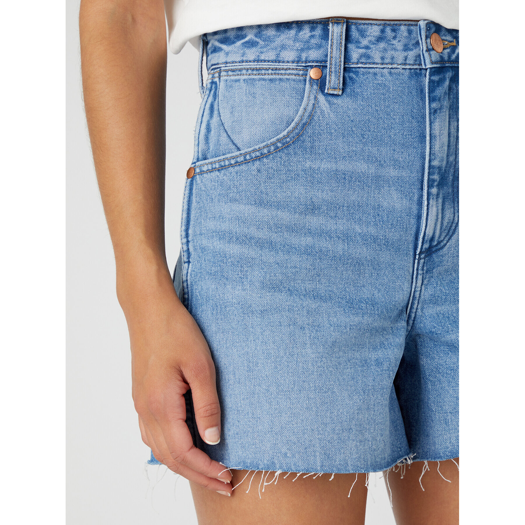 Wrangler Дънкови шорти Donna W25H73191 112332278 Син Regular Fit - Pepit.bg