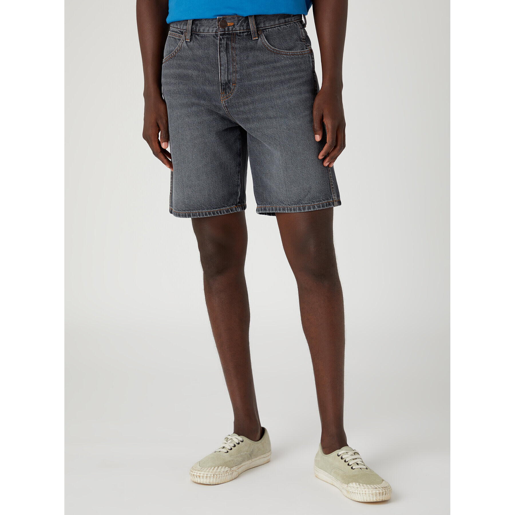 Wrangler Дънкови шорти Frontier W16WEBY99 112331099 Сив Relaxed Fit - Pepit.bg