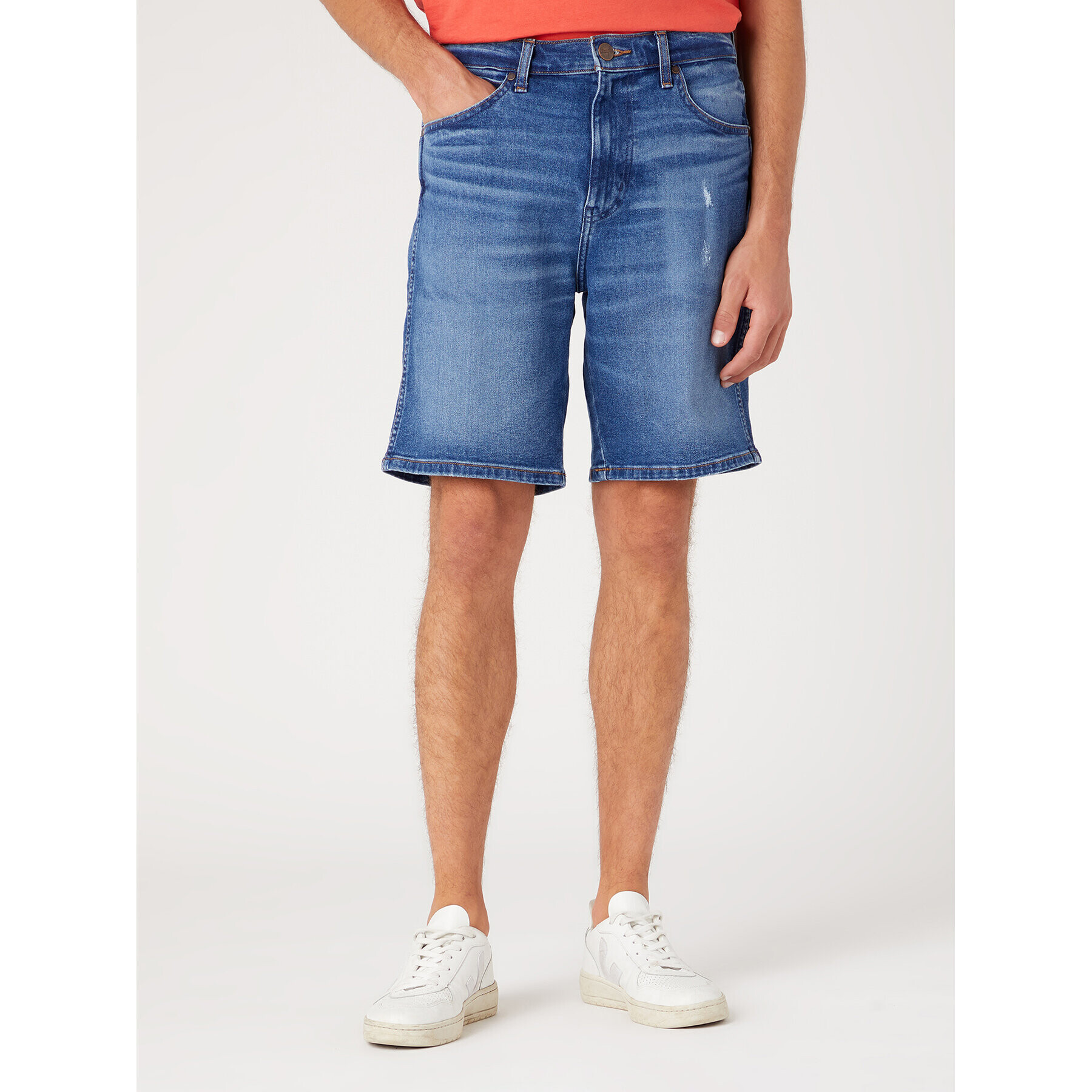 Wrangler Дънкови шорти Frontier W16WYLZ91 112331085 Син Regular Fit - Pepit.bg