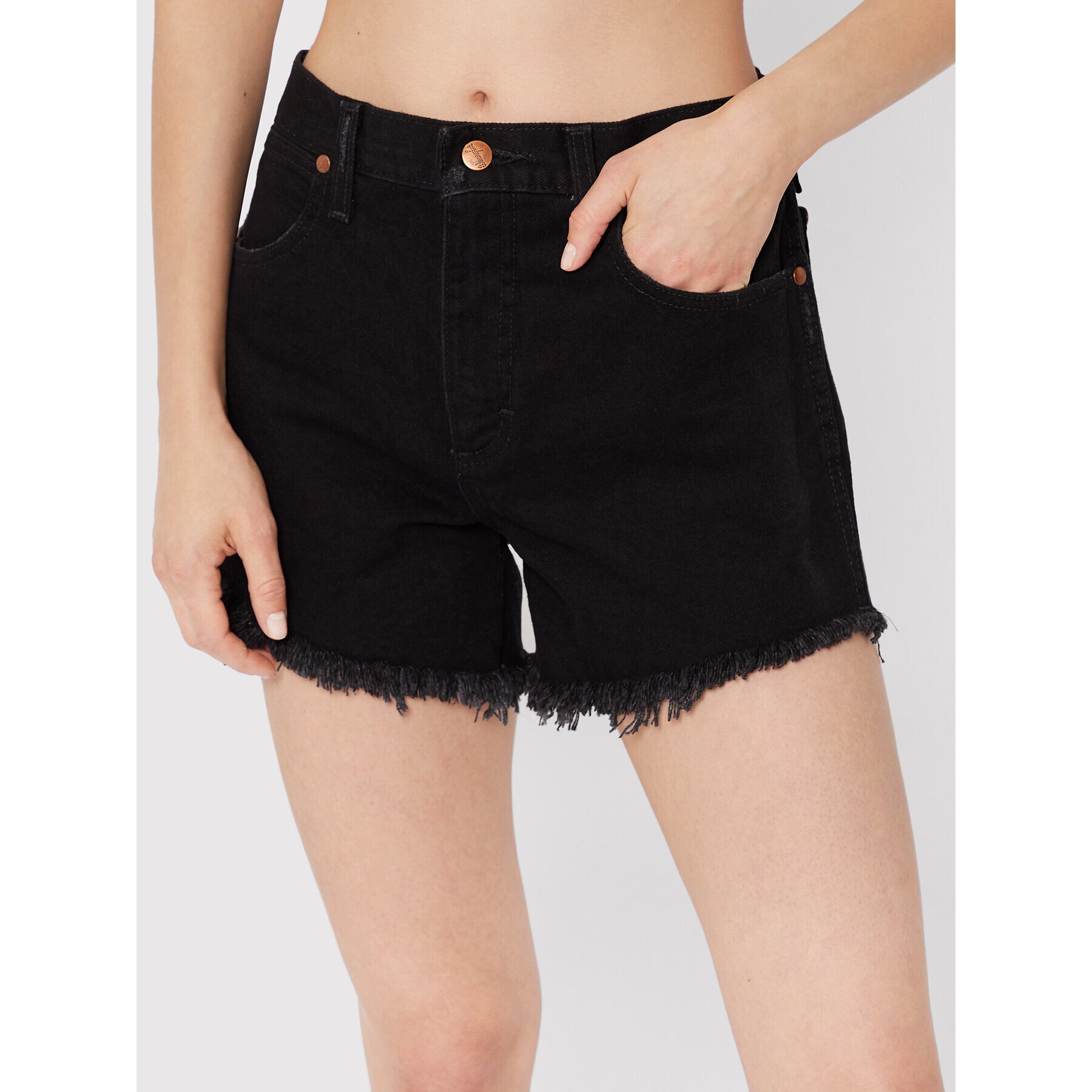 Wrangler Дънкови шорти Reworked W23KY8100 Черен Regular Fit - Pepit.bg