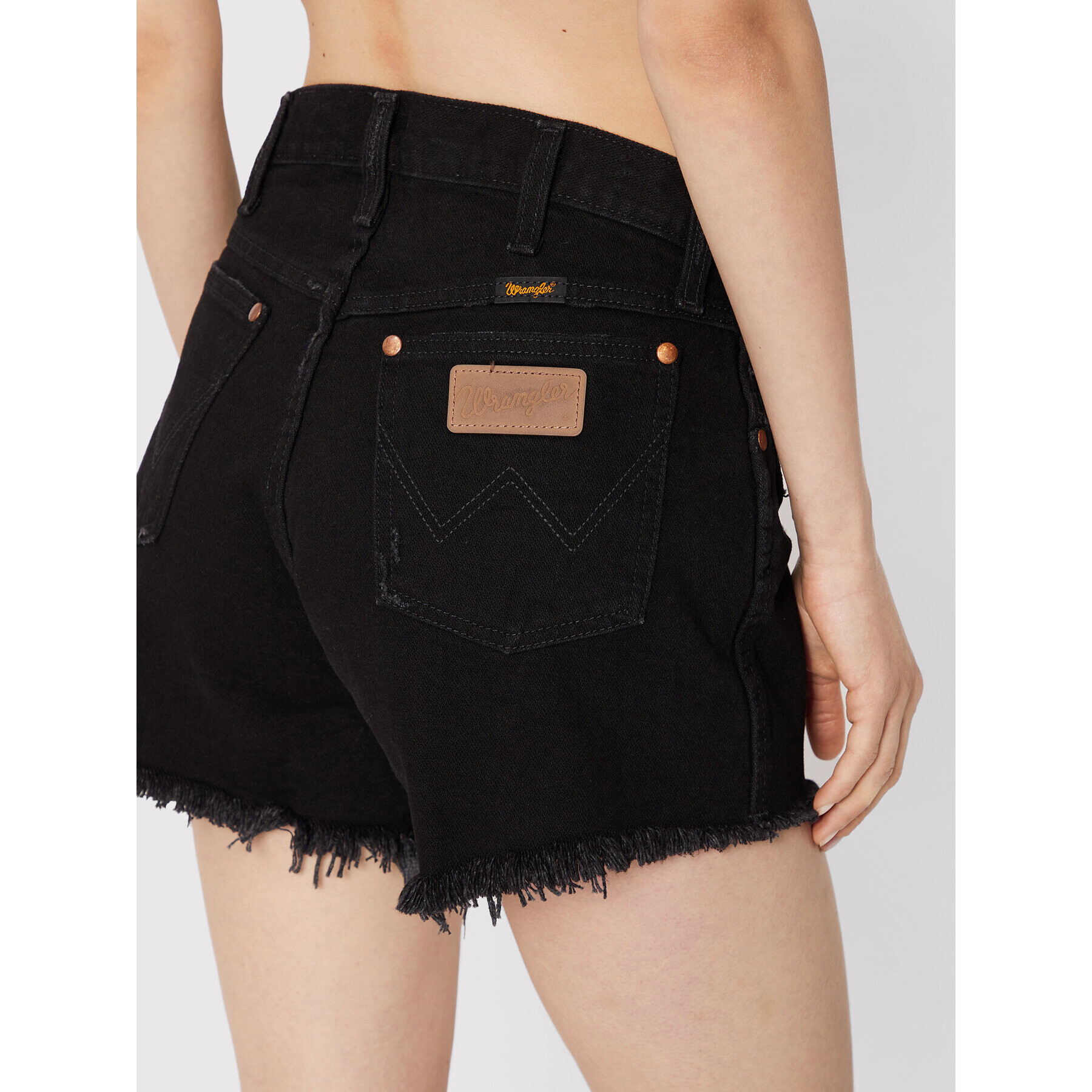 Wrangler Дънкови шорти Reworked W23KY8100 Черен Regular Fit - Pepit.bg