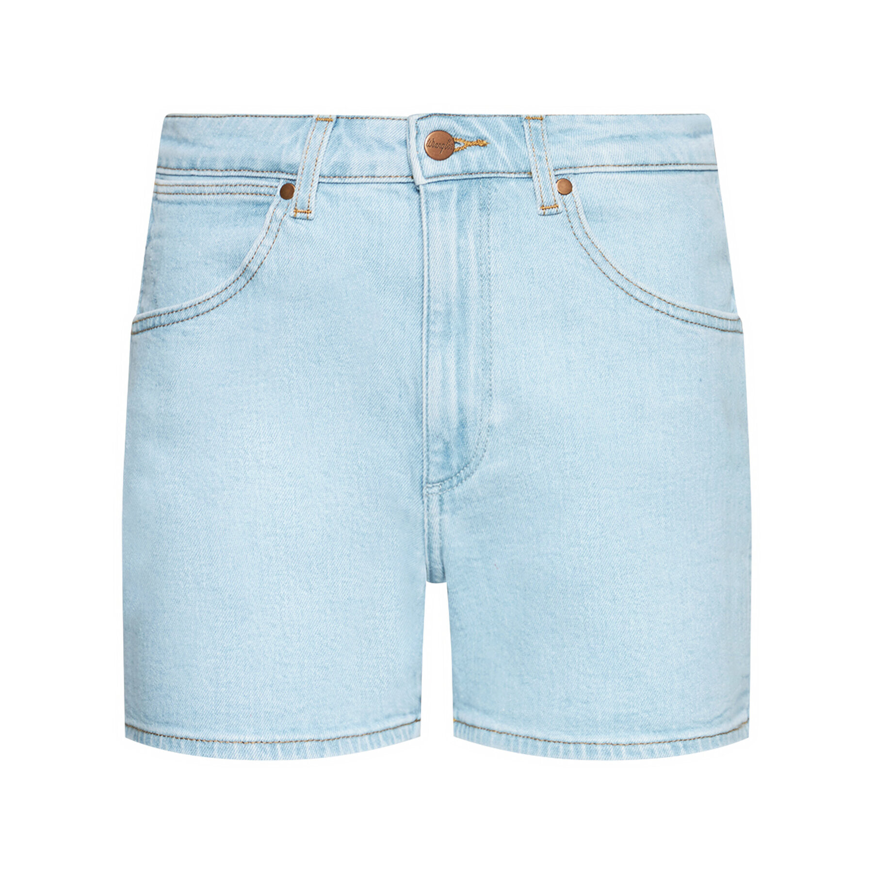Wrangler Дънкови шорти W22DZH25E Син Mom Fit - Pepit.bg